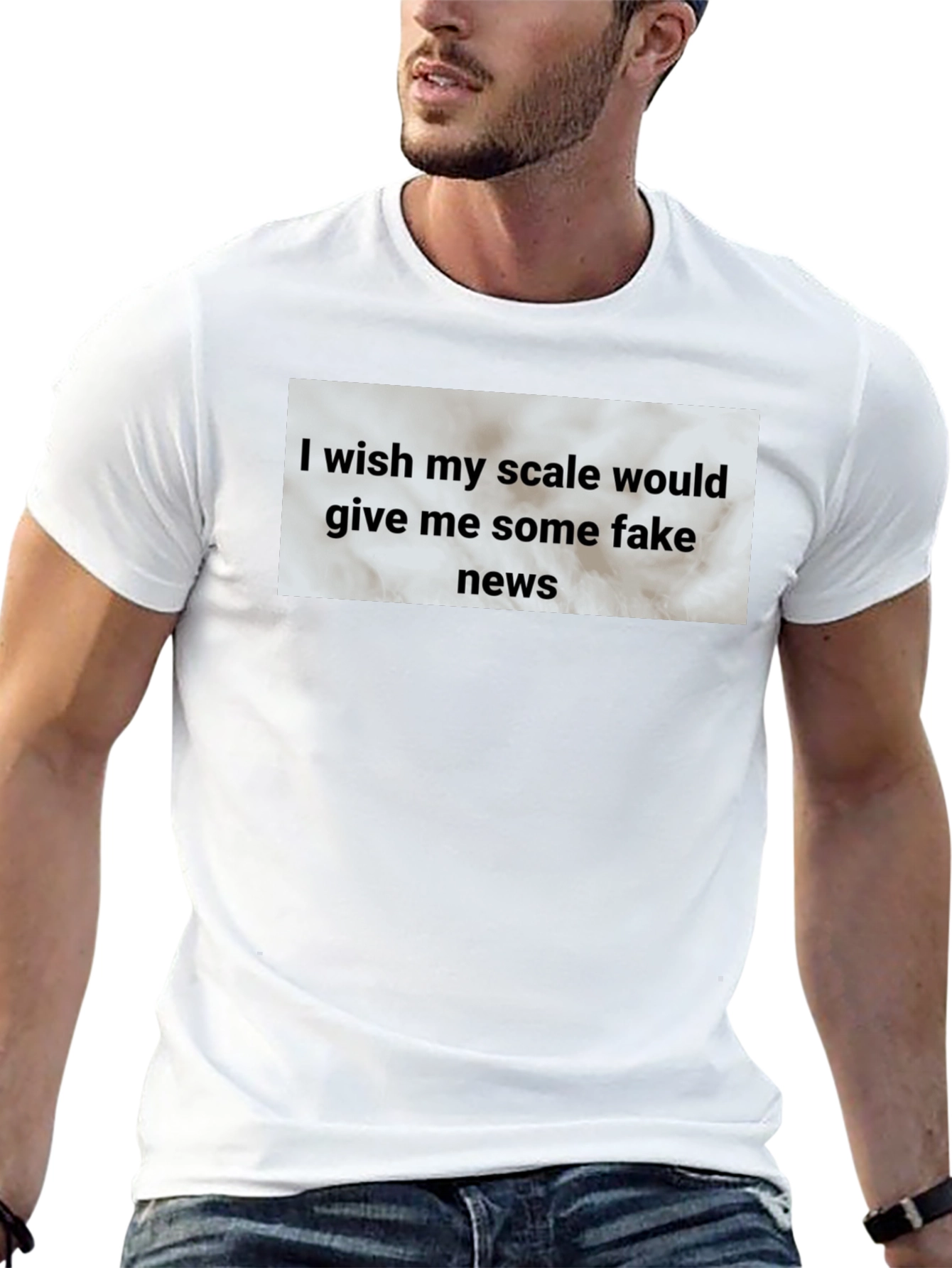 Black Funny Scale Fake News Graphic T-Shirt view 13