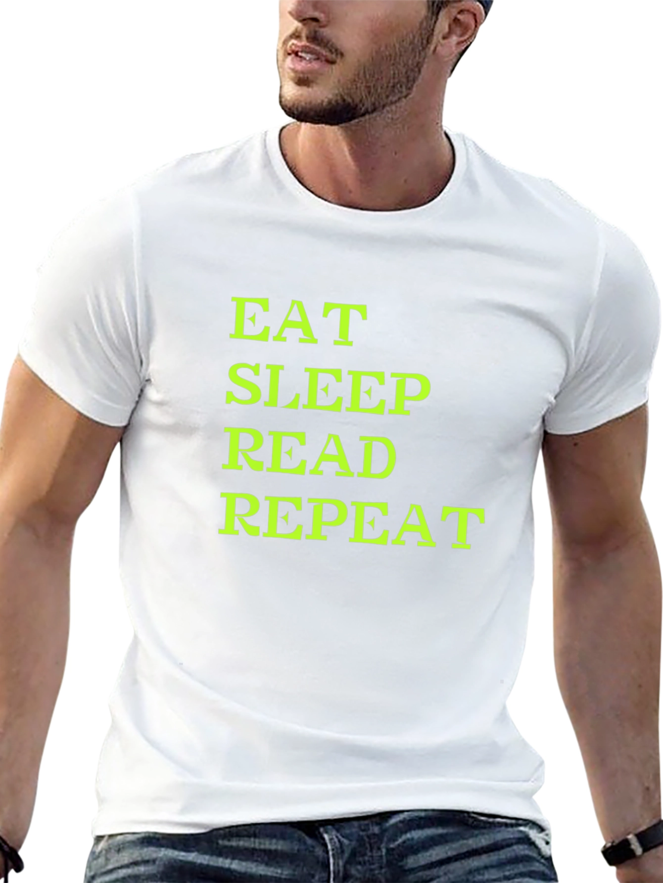 Black Eat Sleep Read Repeat T-Shirt - Black view 13