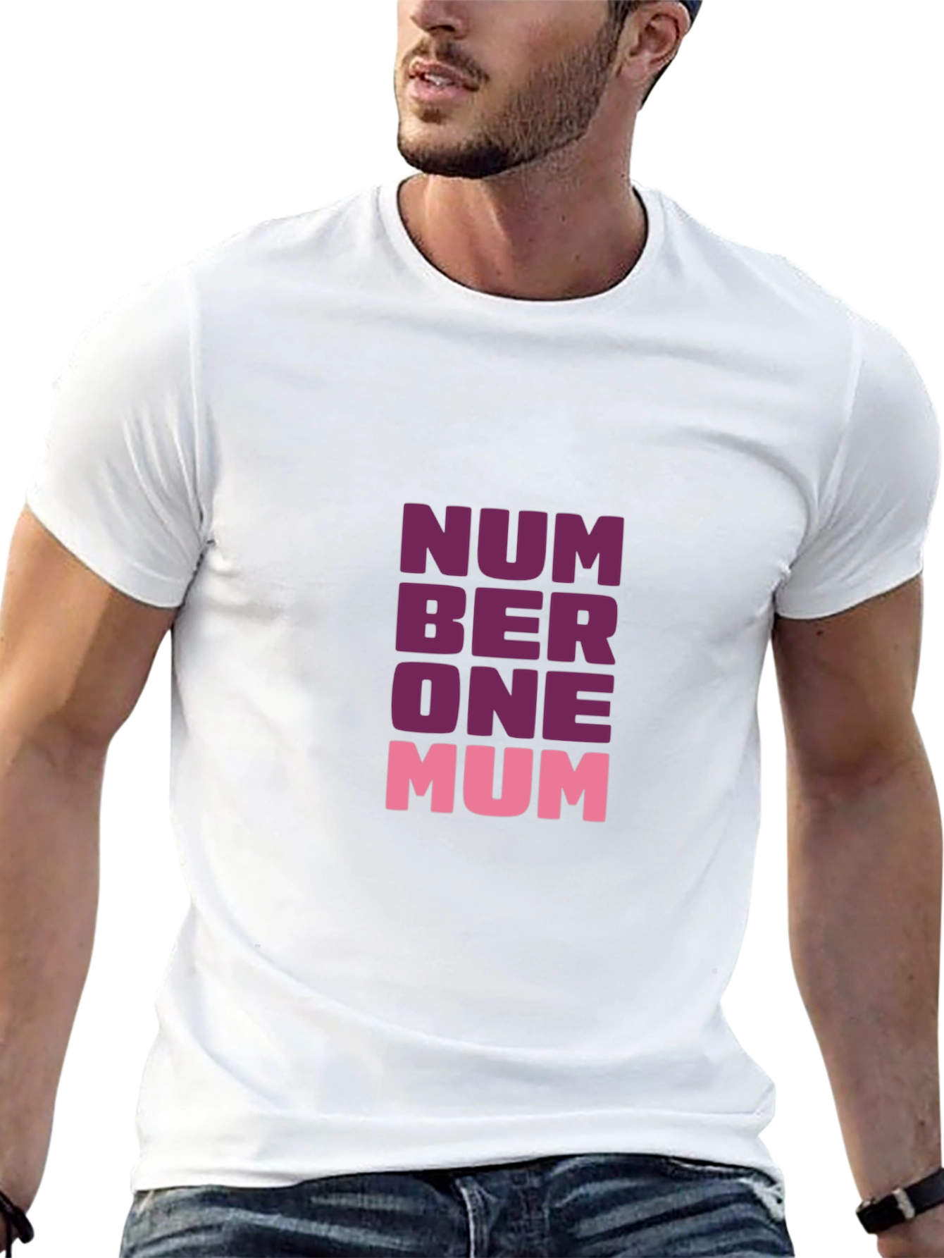 Black Number One Mum Black T-Shirt view 13