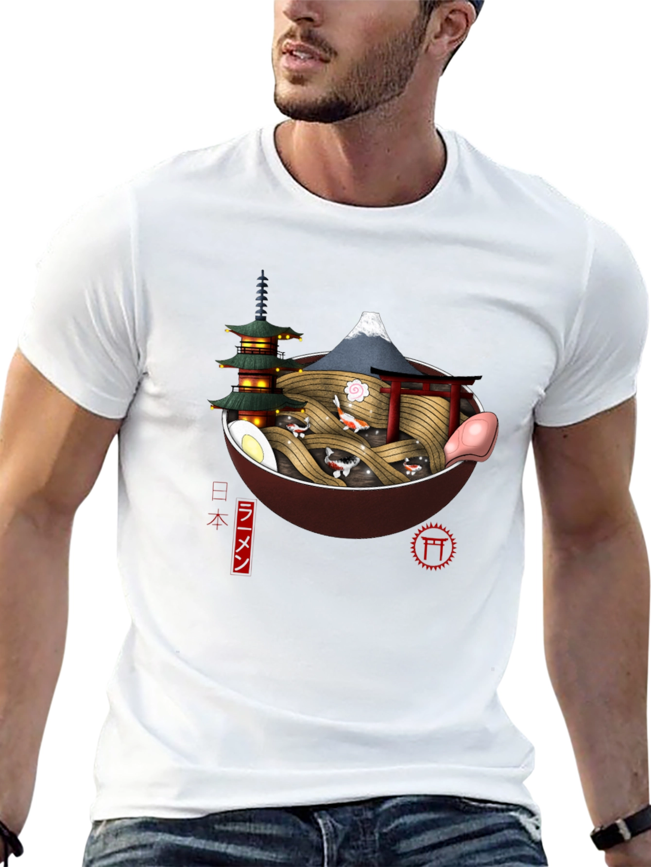 Ramen Bowl Japan Black T-Shirt - 13