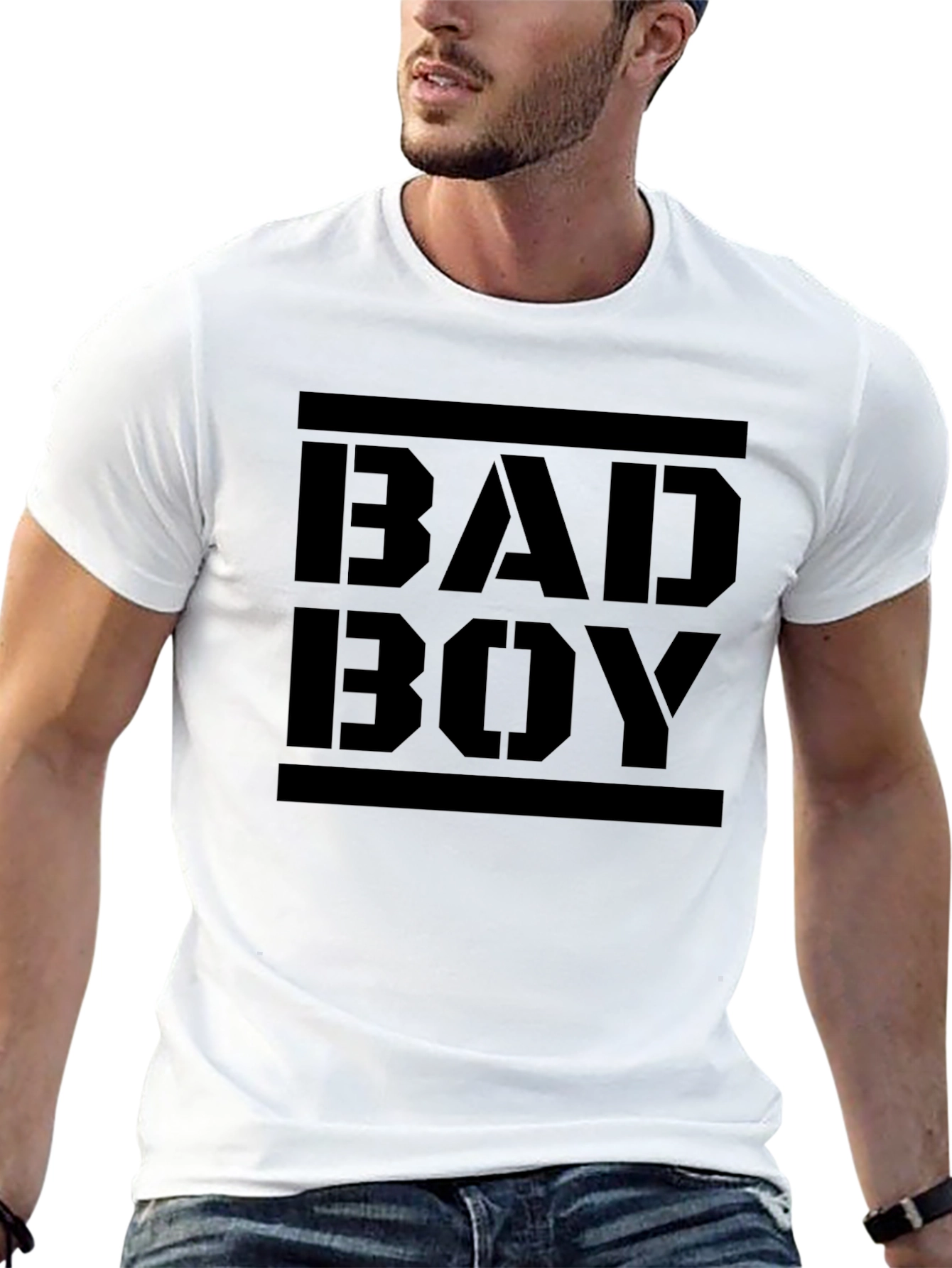 Black Black "Bad Boy" Graphic T-Shirt view 13