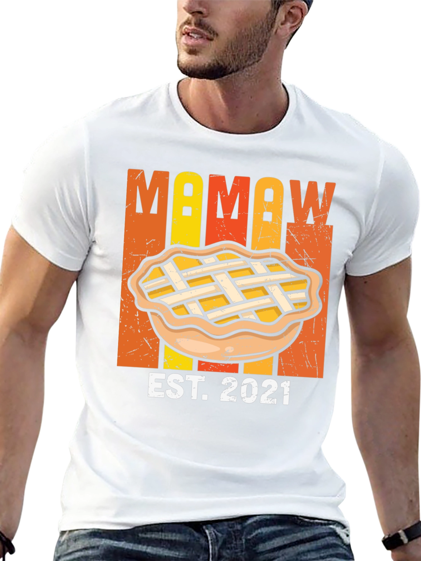 Black Mamaw Est. 2021 Pie T-Shirt view 13