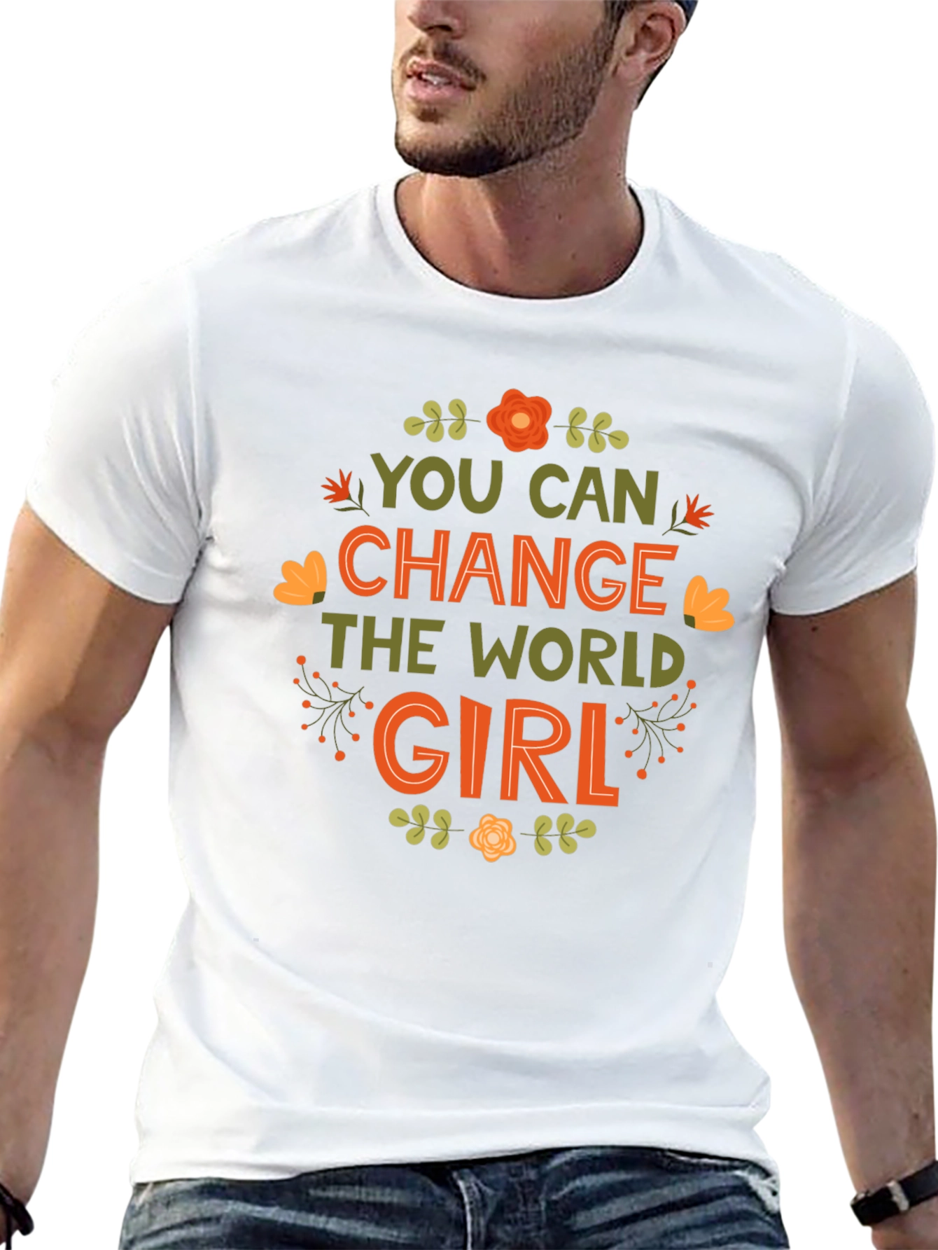 Black You Can Change the World Girl T-Shirt view 13