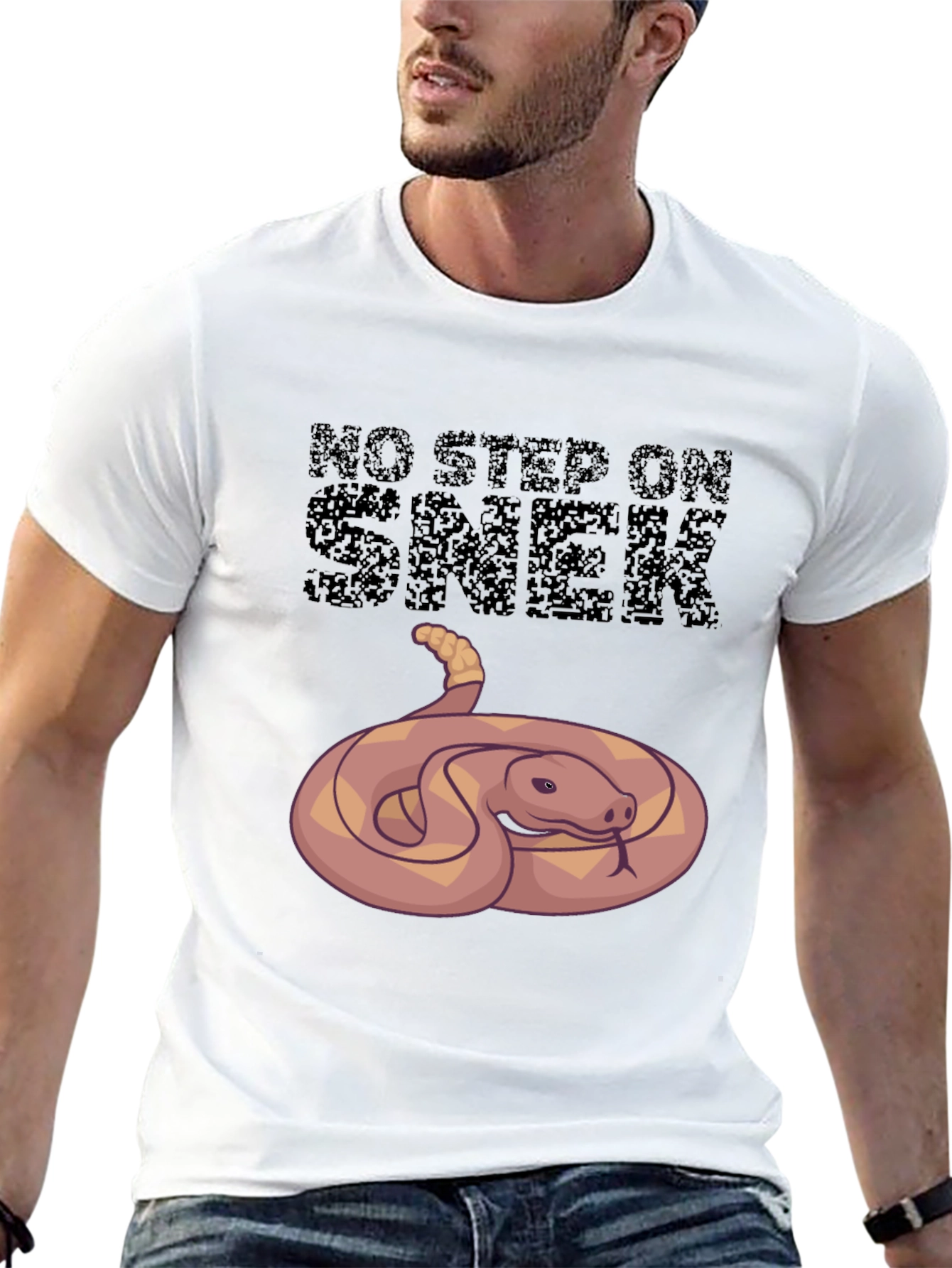 Black No Step On Snek T-Shirt view 13