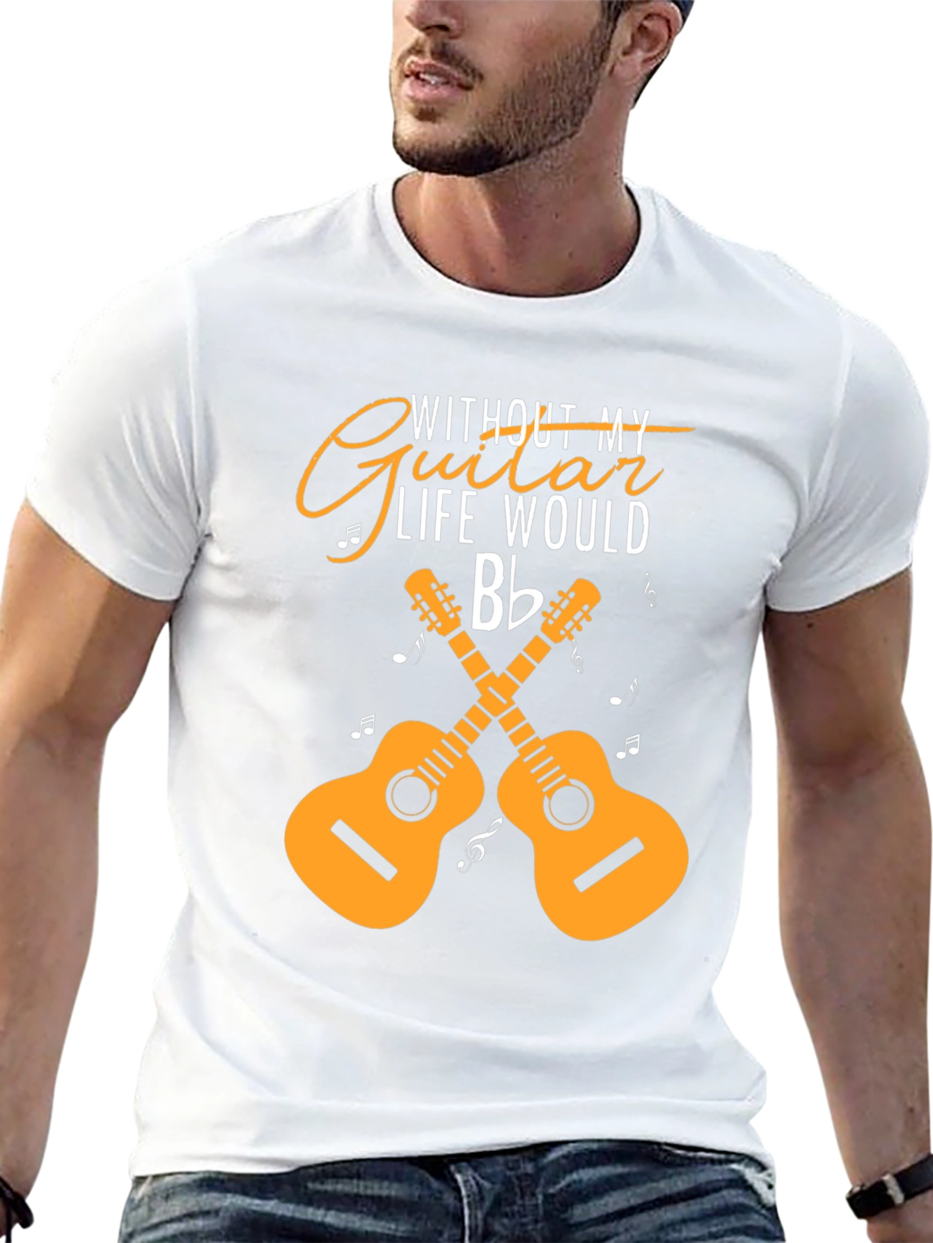 Black Guitar Life T-Shirt: Music Lover Tee view 13
