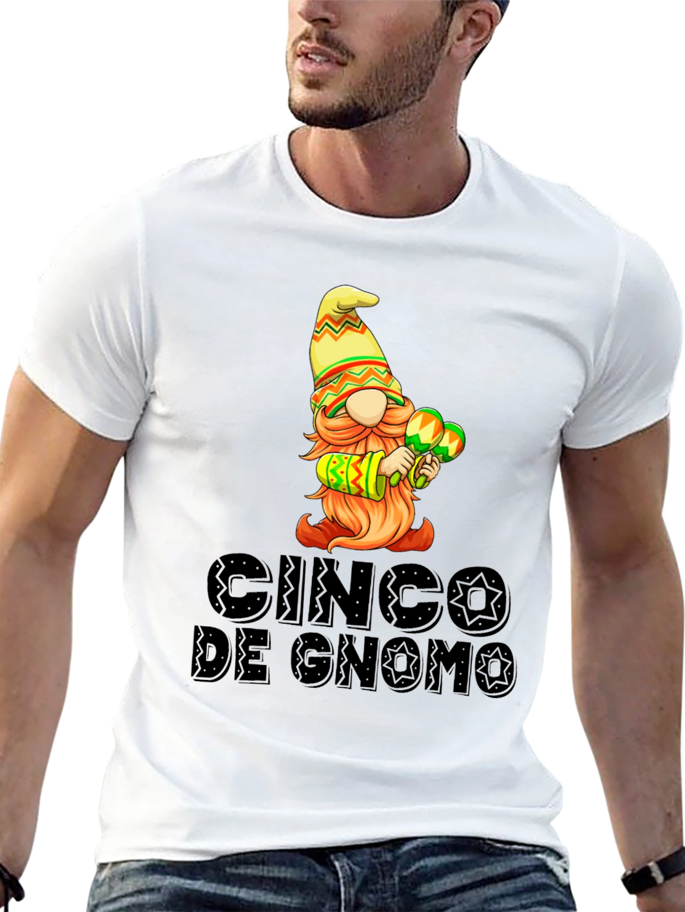 Black Cinco de Gnomo Graphic T-Shirt - Festive Fun view 13