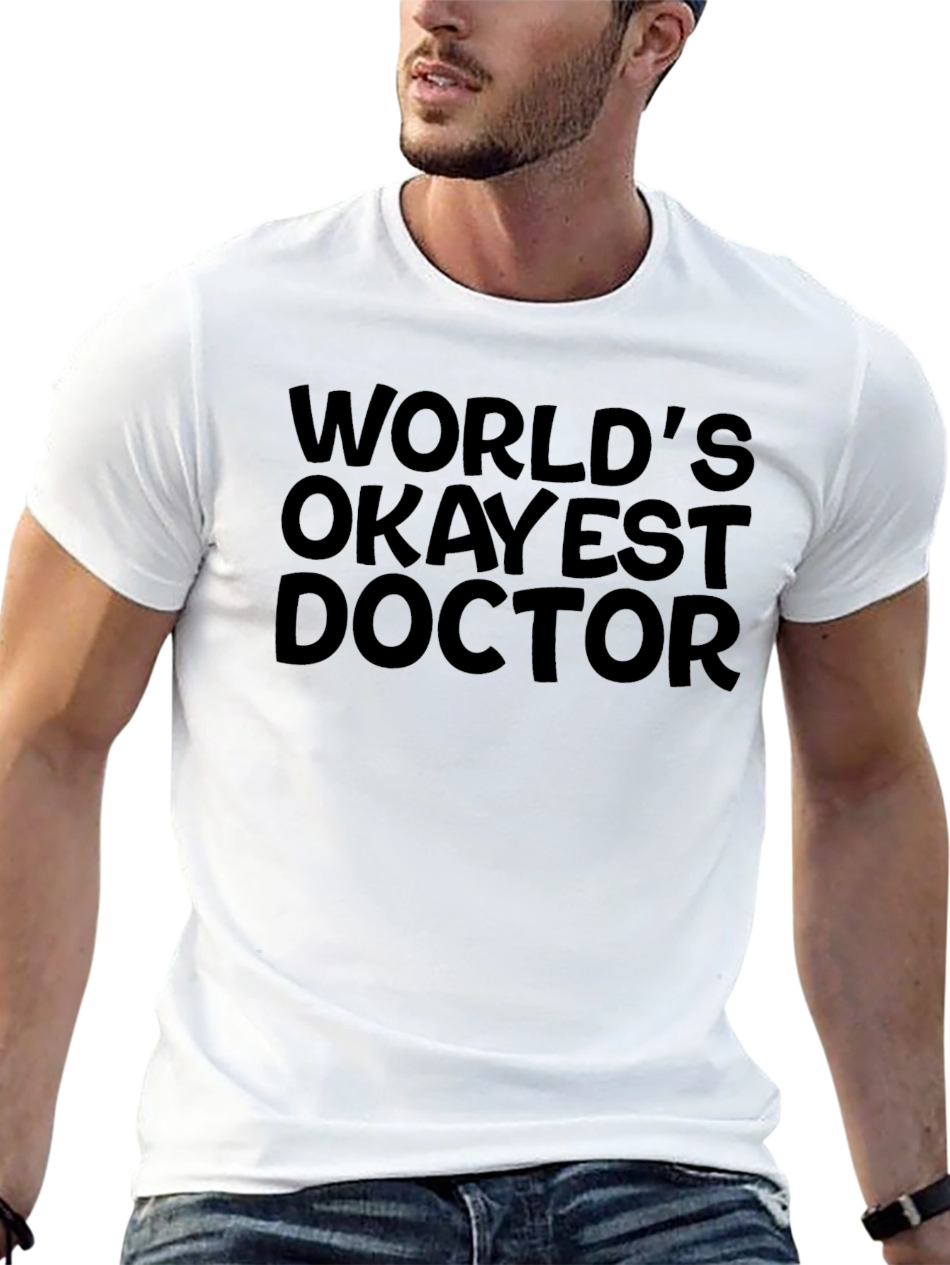 Black World's Okayest Doctor Graphic Tee view 13
