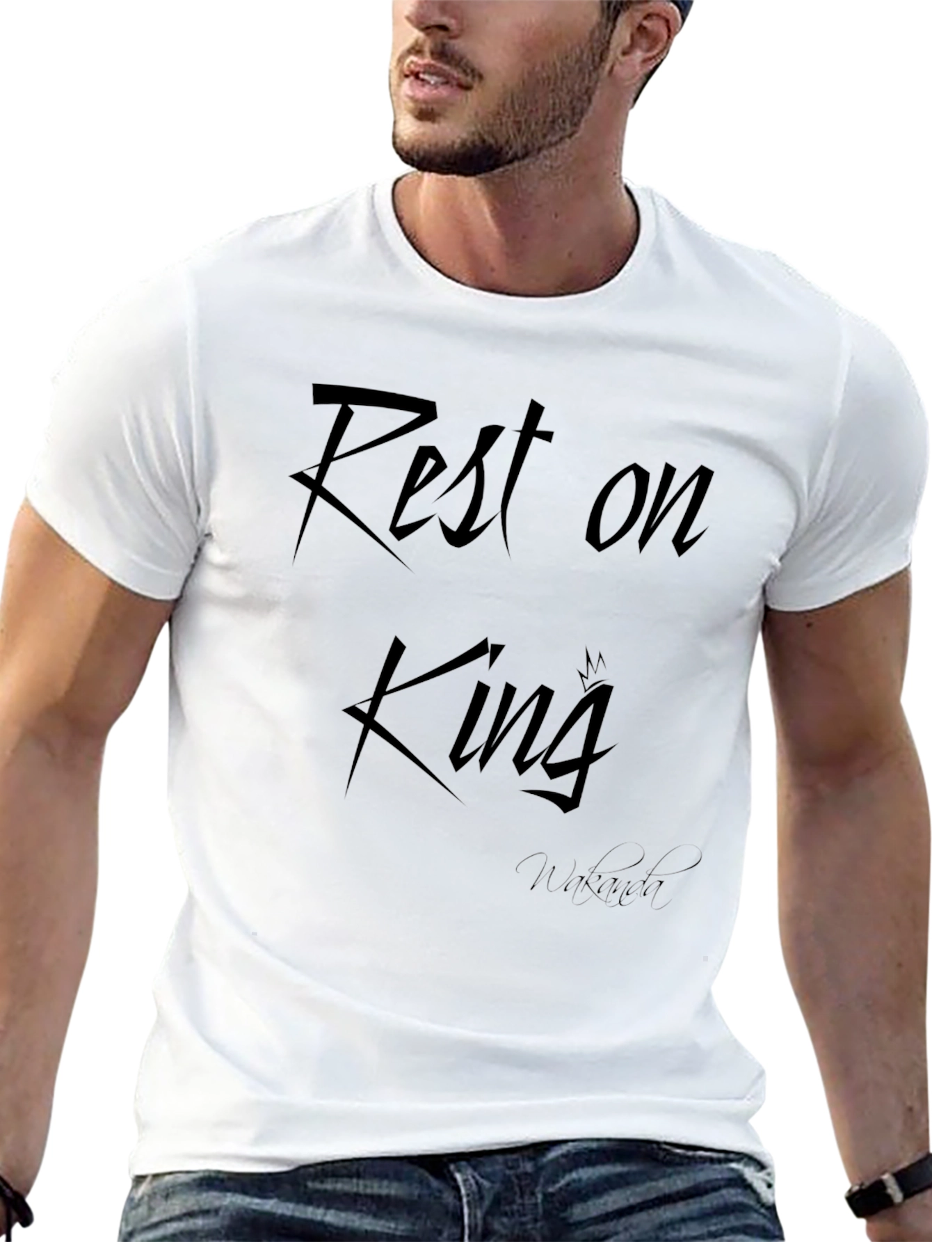 Black Rest on King Black T-Shirt view 13