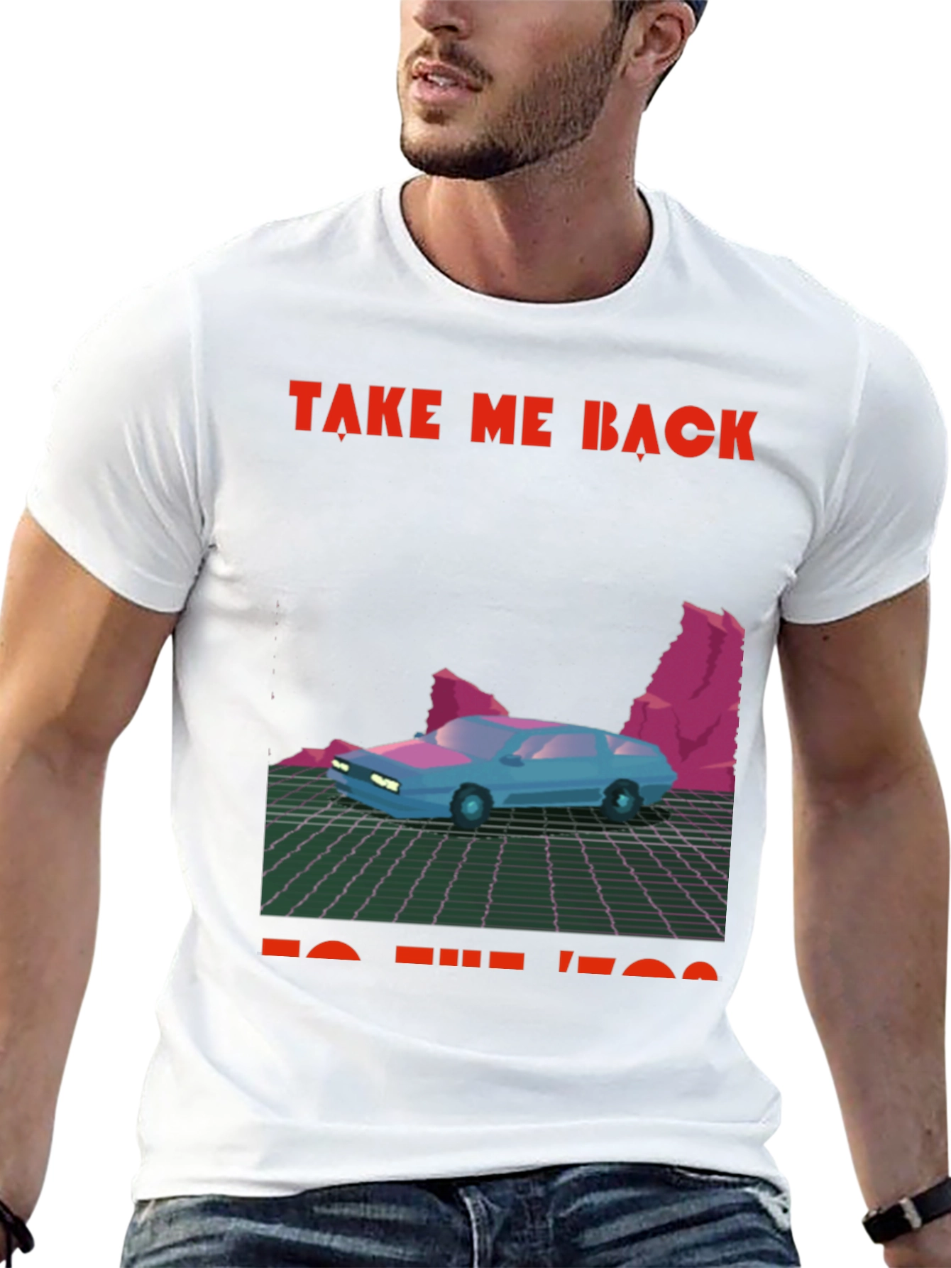 Black Retro 80s Car Graphic Tee view 13