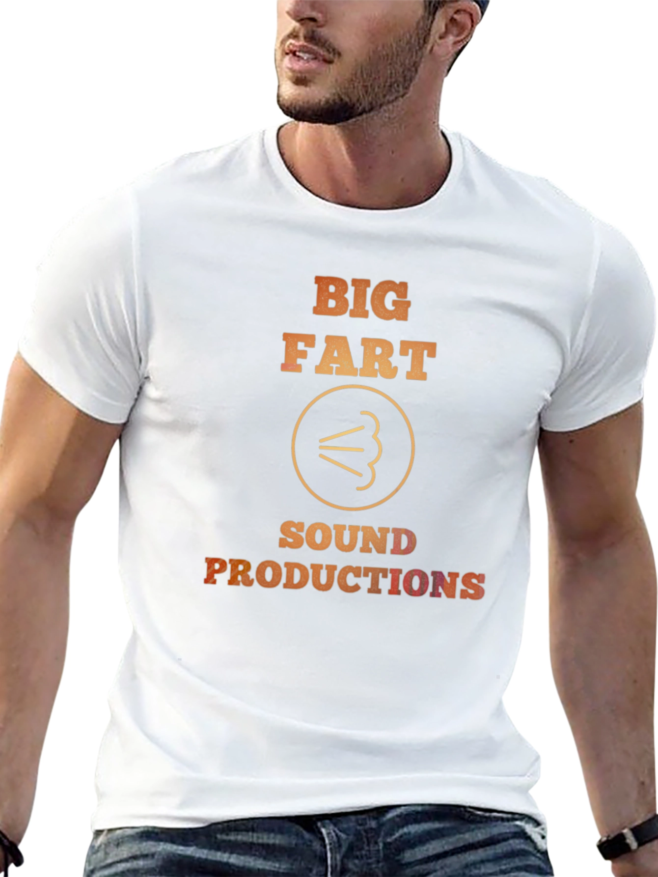 Black Big Fart Sound Productions Novelty T-Shirt view 13
