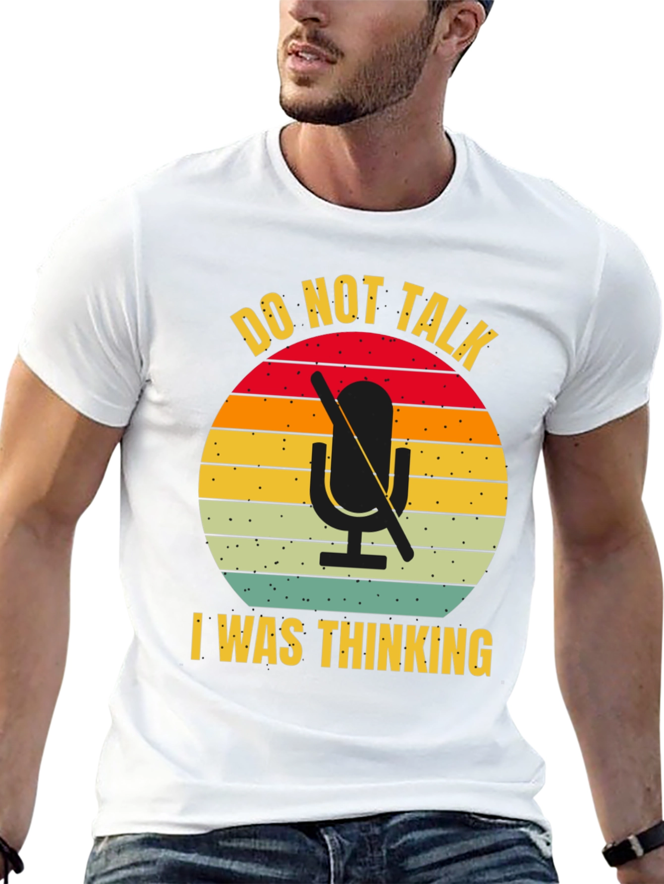 Black Do Not Talk I Was Thinking T-Shirt view 13