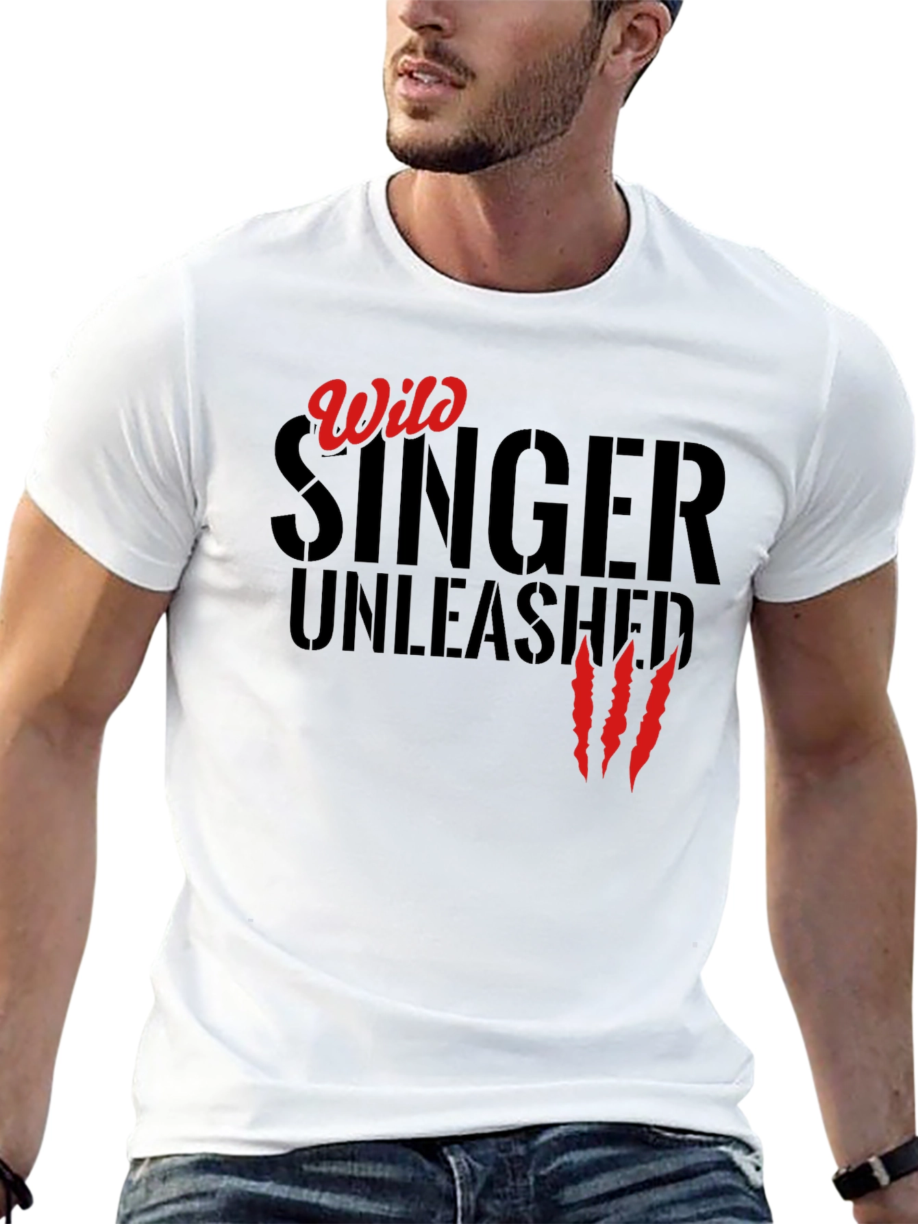 Black Wild Singer Unleashed T-Shirt - Black view 13