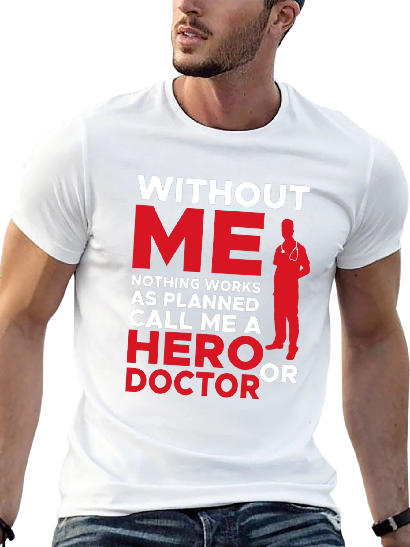 Black Hero Doctor Graphic Tee - Essential Workers Apparel view 13