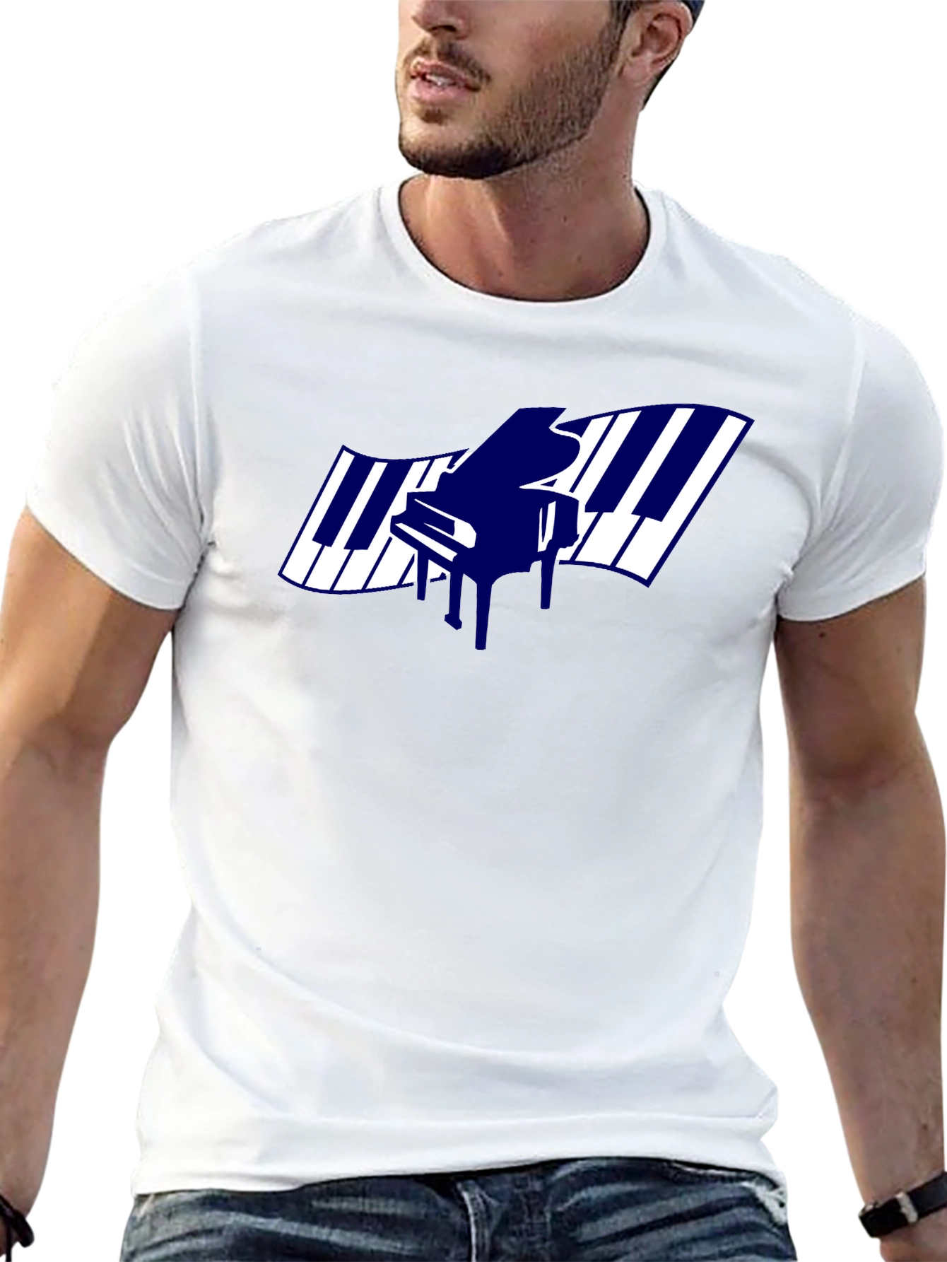 Piano Keys Graphic T-Shirt - Music Lover Tee - 13