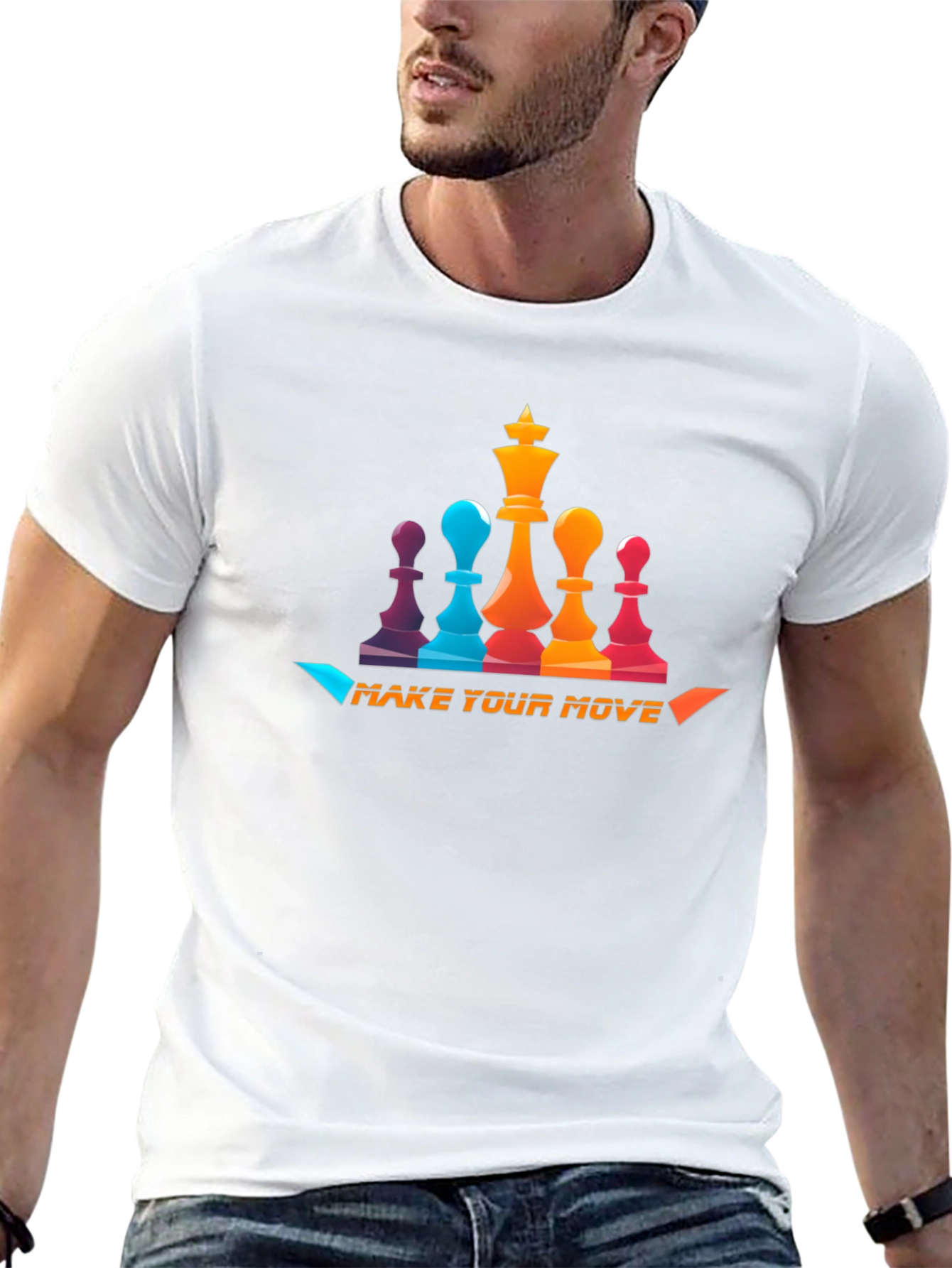 Black Make Your Move Chess Graphic T-Shirt view 13