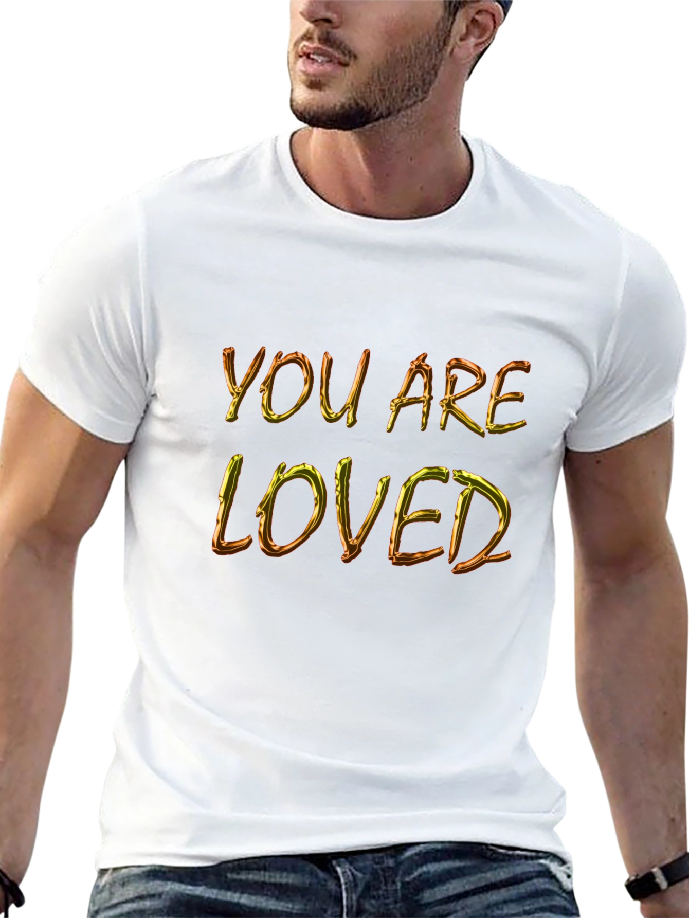 Black You Are Loved Graphic T-Shirt - Black view 13