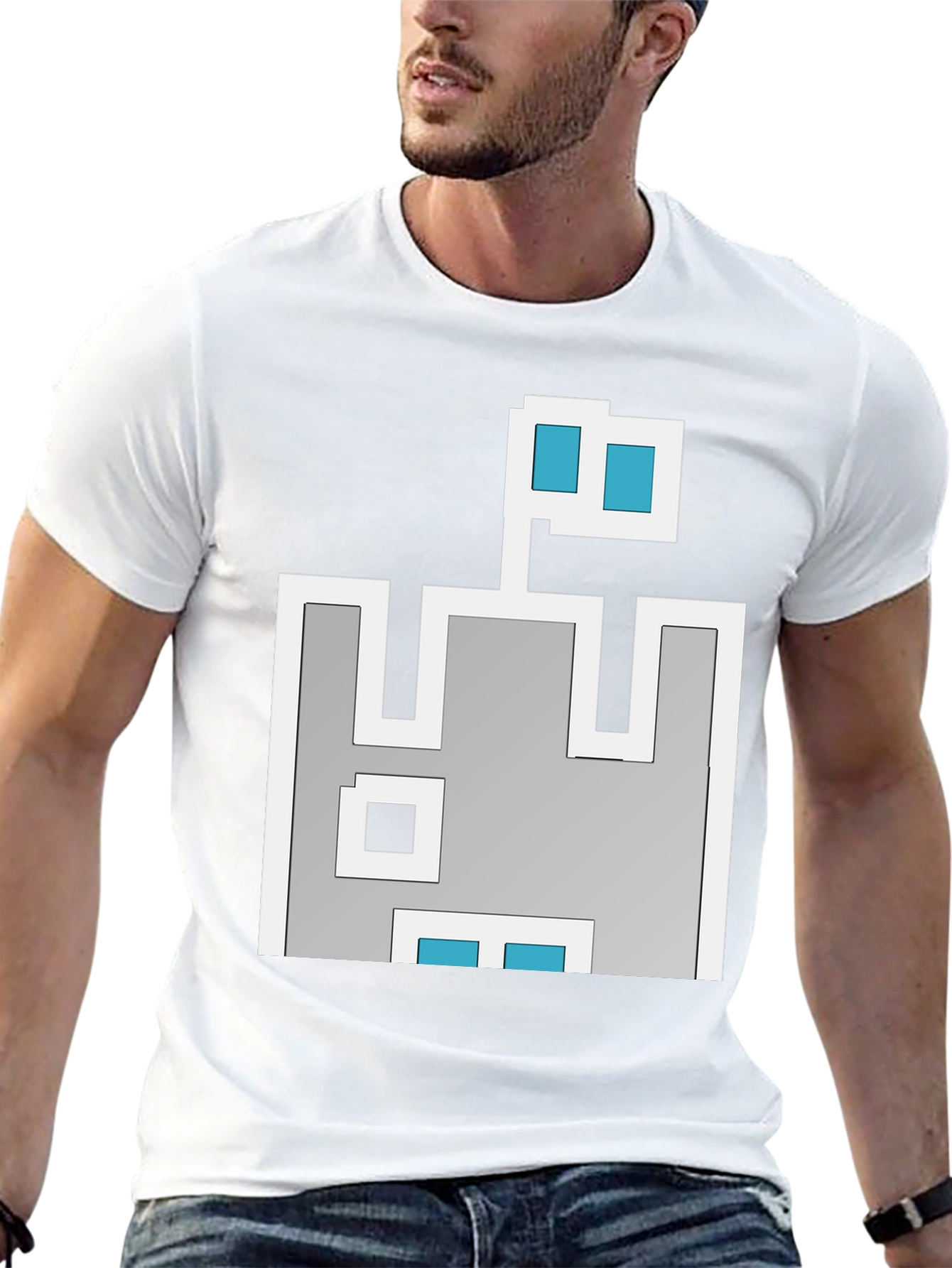 Black Retro Pixel Castle T-Shirt - Black view 13