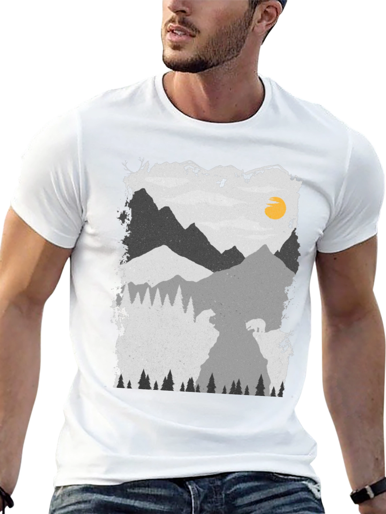 Black Mountain Bear Graphic Tee - Unisex Soft Cotton view 13