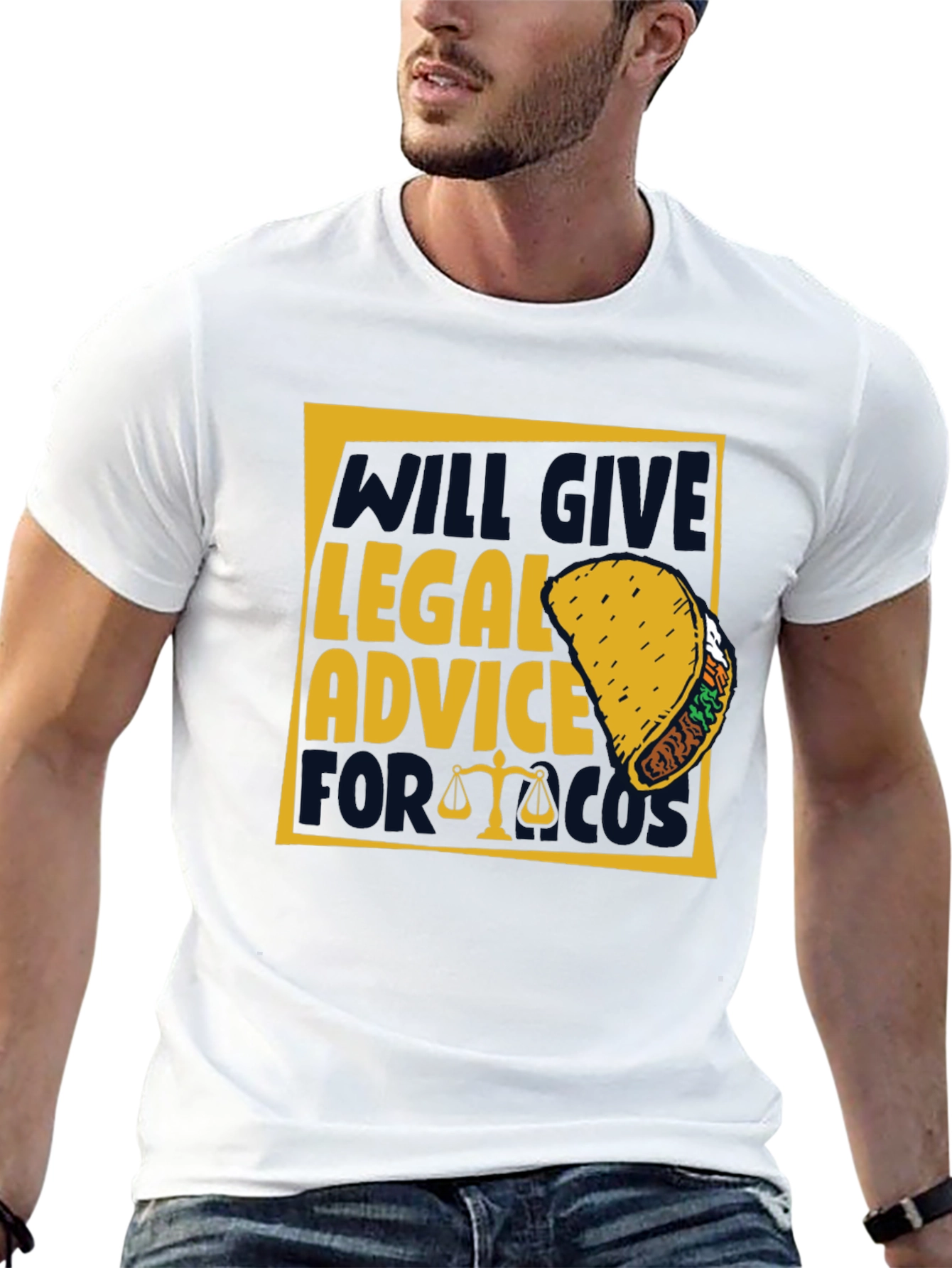 Black Legal Advice for Taco Funny T-Shirt view 13