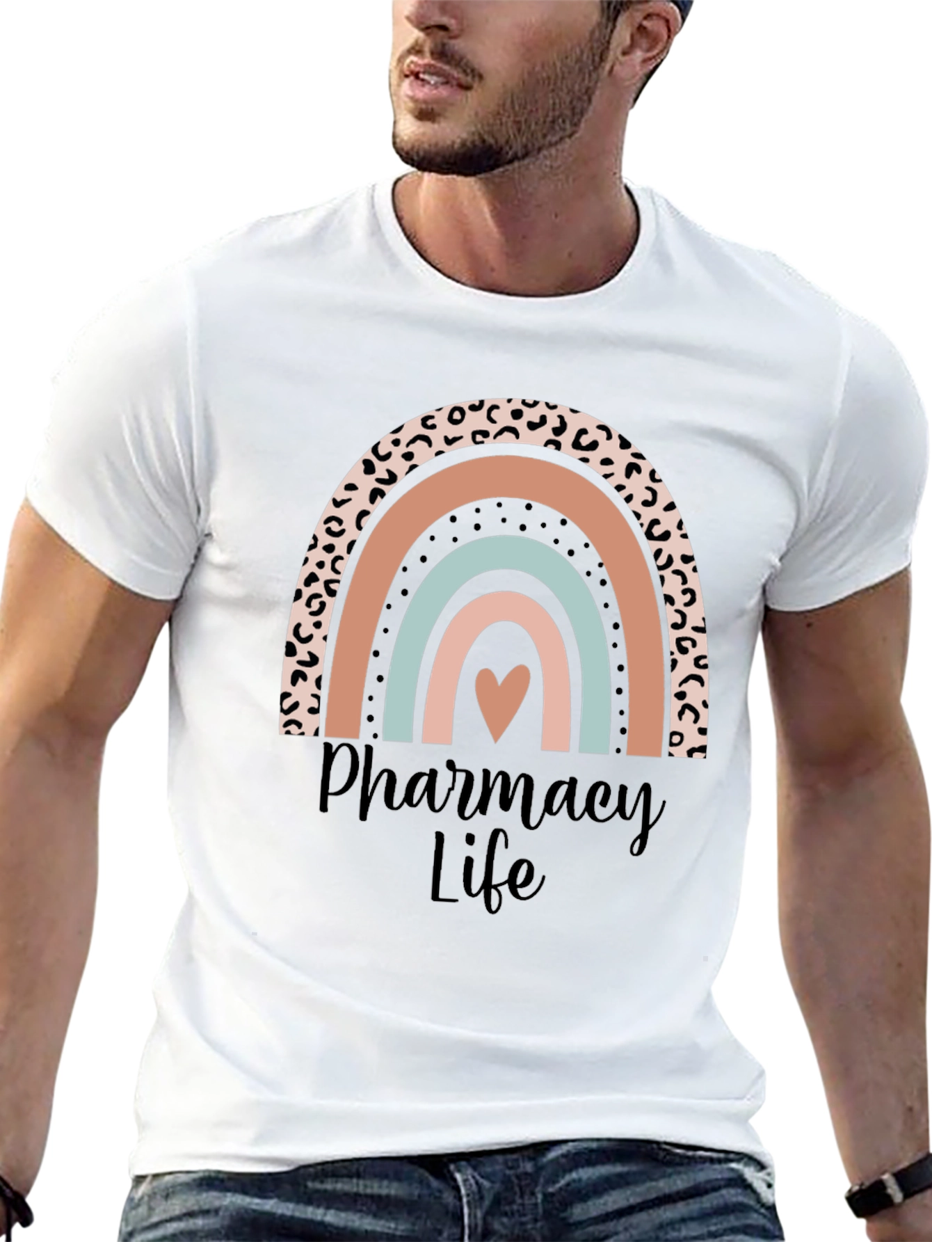Black Pharmacy Life Rainbow Graphic Tee view 13