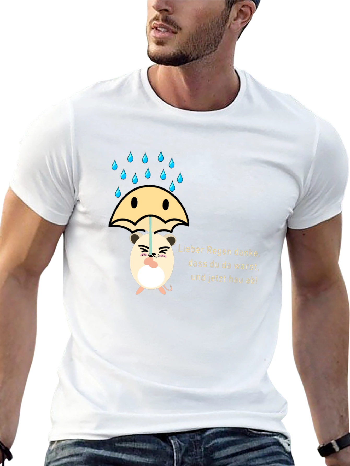 Funny Hamster Rain T-Shirt - 13