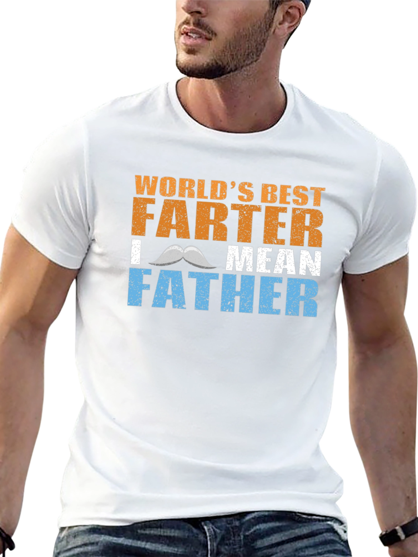 Black World's Best Farter I Mean Father T-Shirt view 13