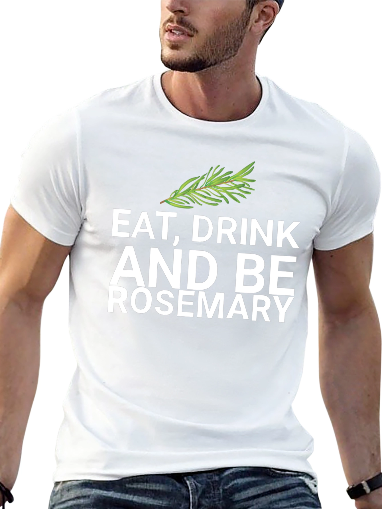 Black Eat, Drink, and Be Rosemary Black Graphic Tee view 13