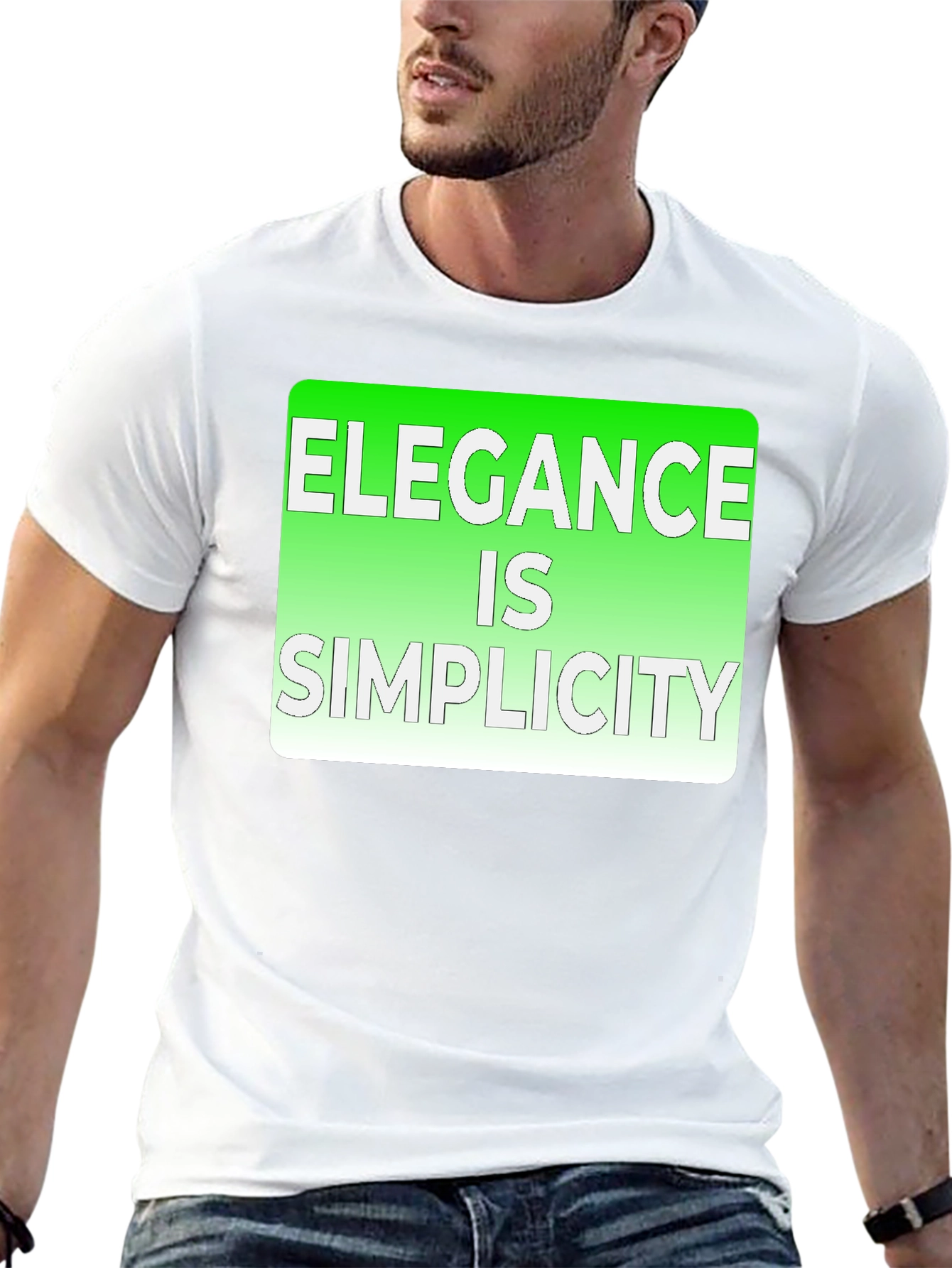 Elegance is Simplicity Graphic Tee - 13