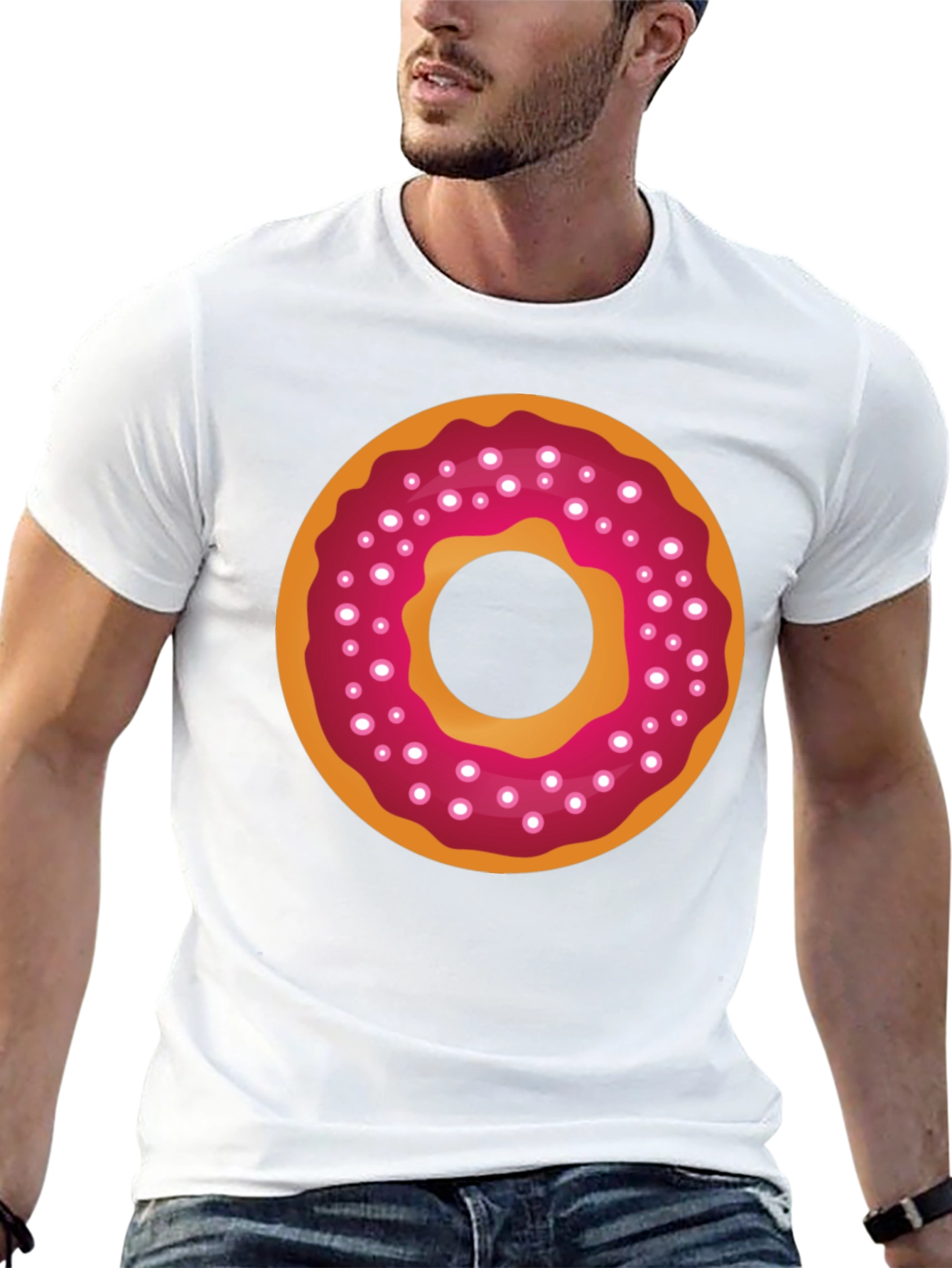 Black Donut Graphic Tee - Sweet & Stylish Casual Wear view 13