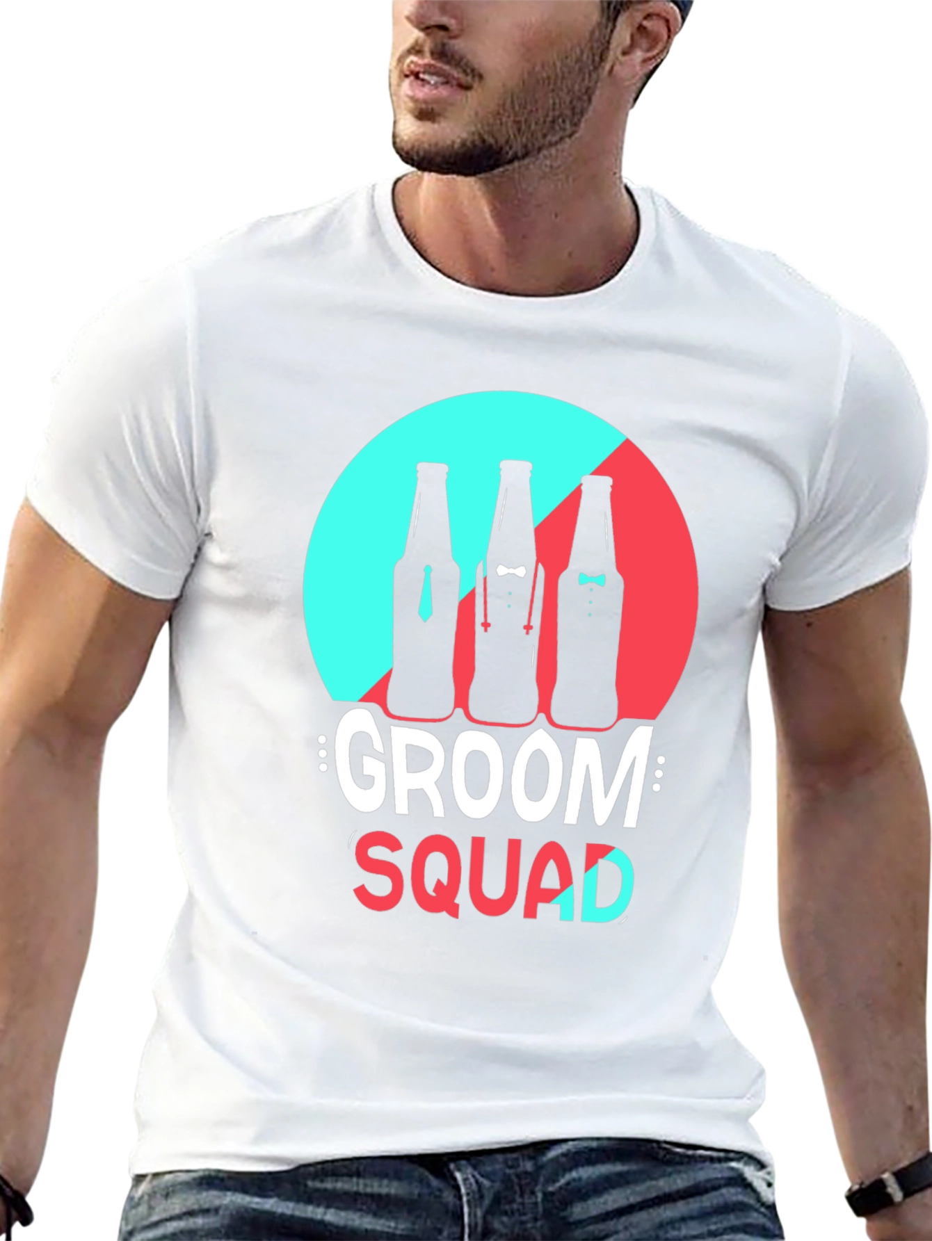 Black Groom Squad Graphic T-Shirt view 13