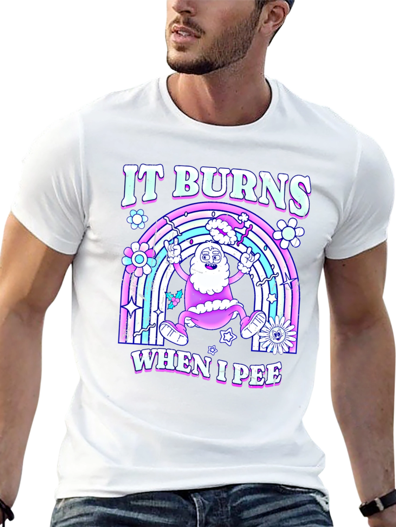 Black It Burns When I Pee T-Shirt view 13