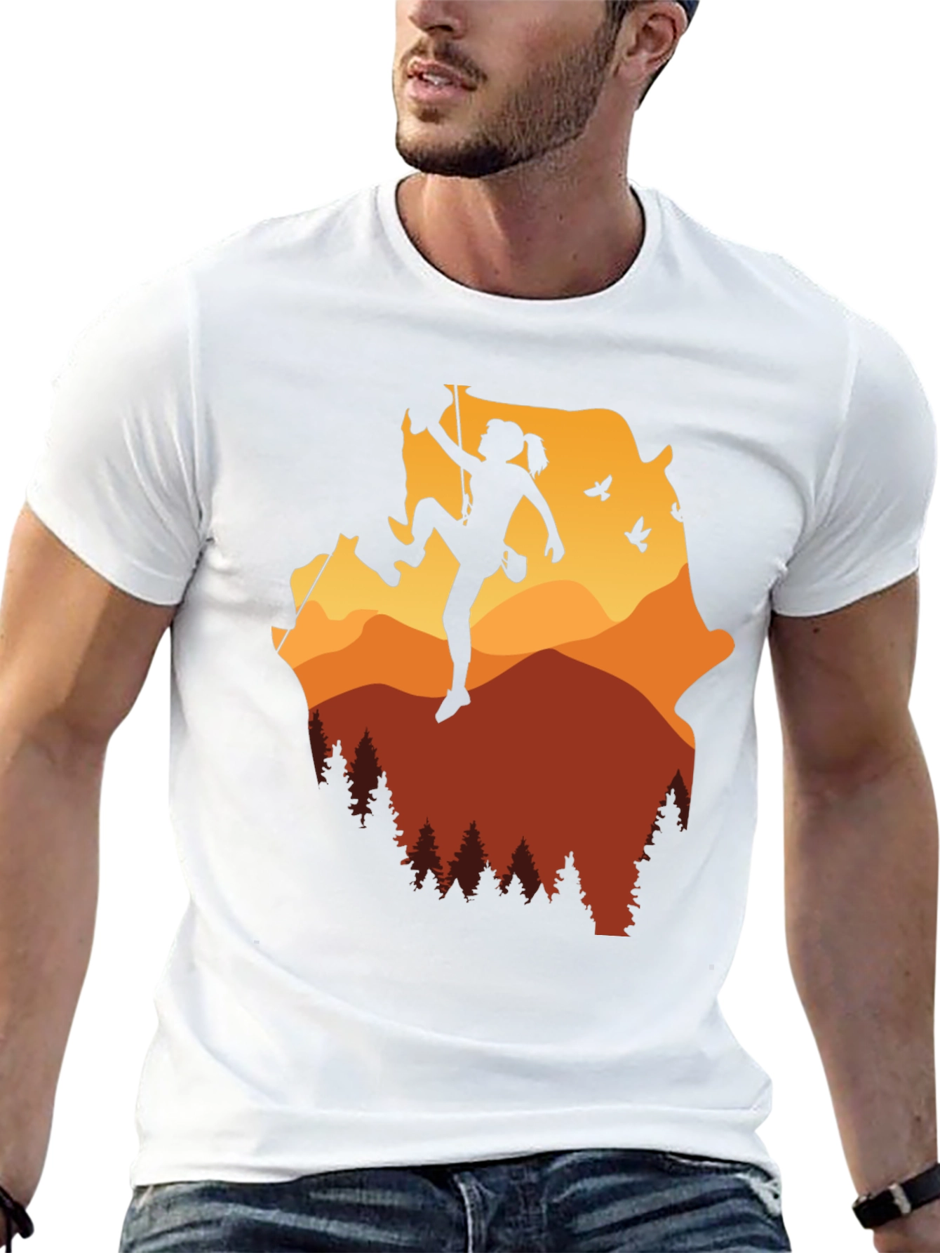 Black Mountain Climbing Graphic Tee - Adventure Awaits view 13