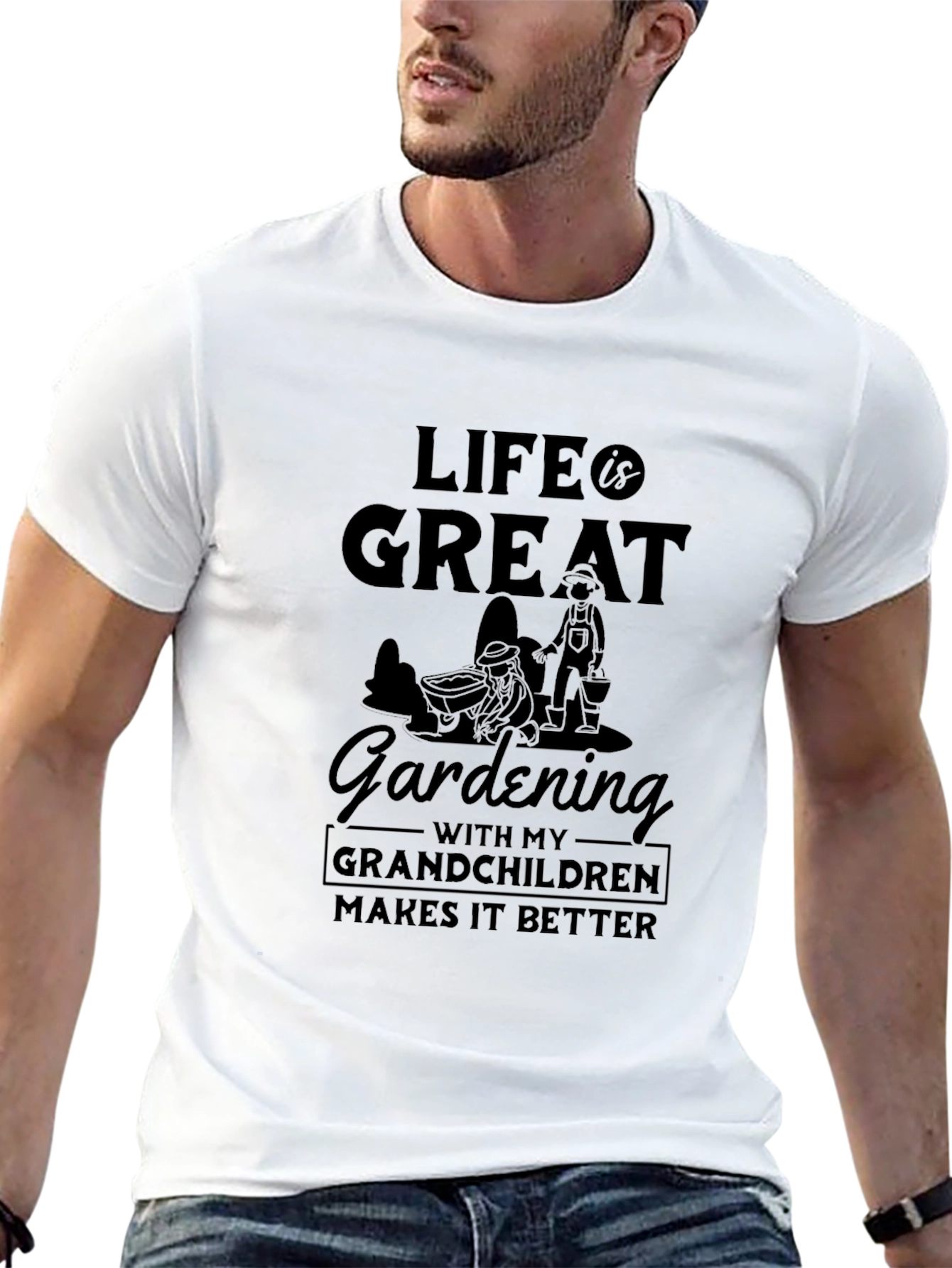Black Life is Great Gardening Grandchildren T-Shirt view 13