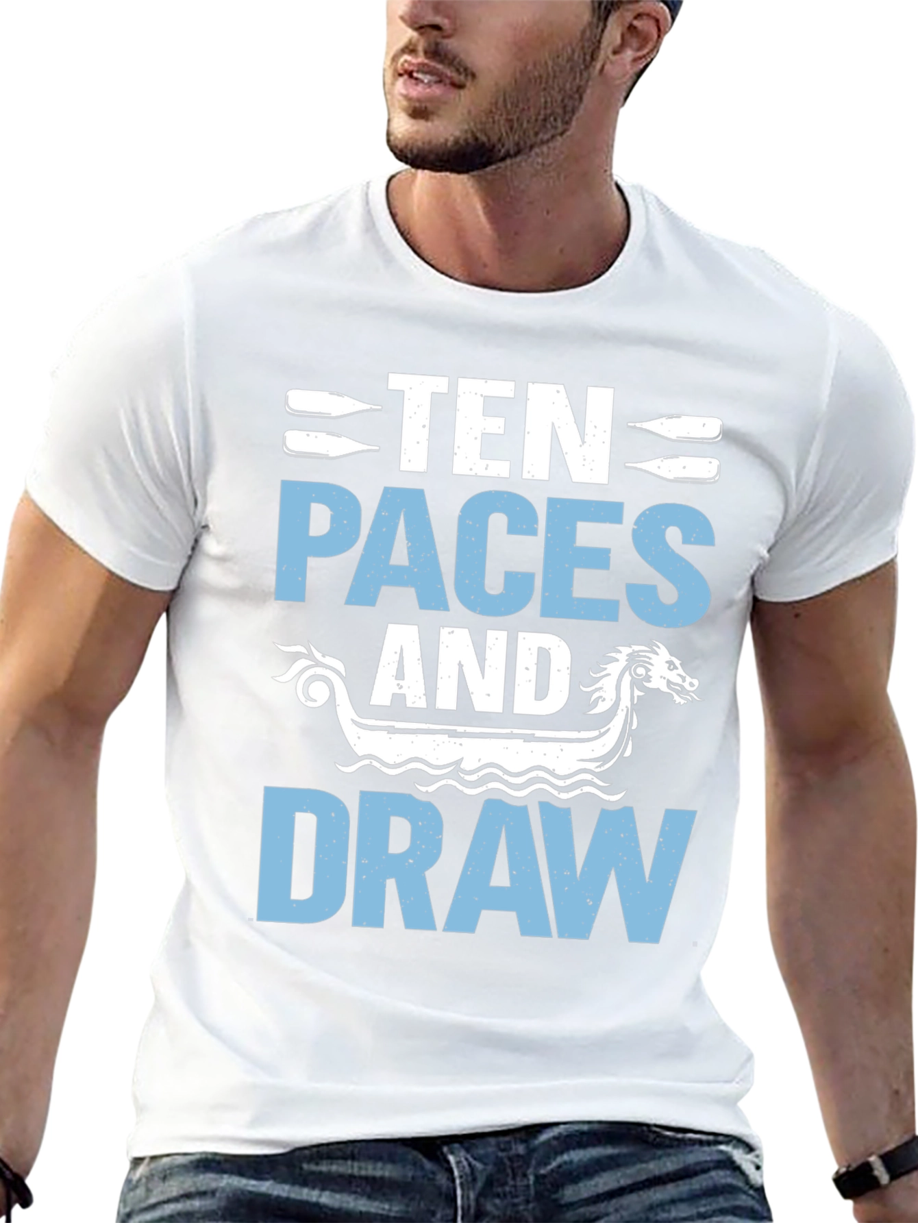 Black Ten Paces and Draw Graphic Tee view 13