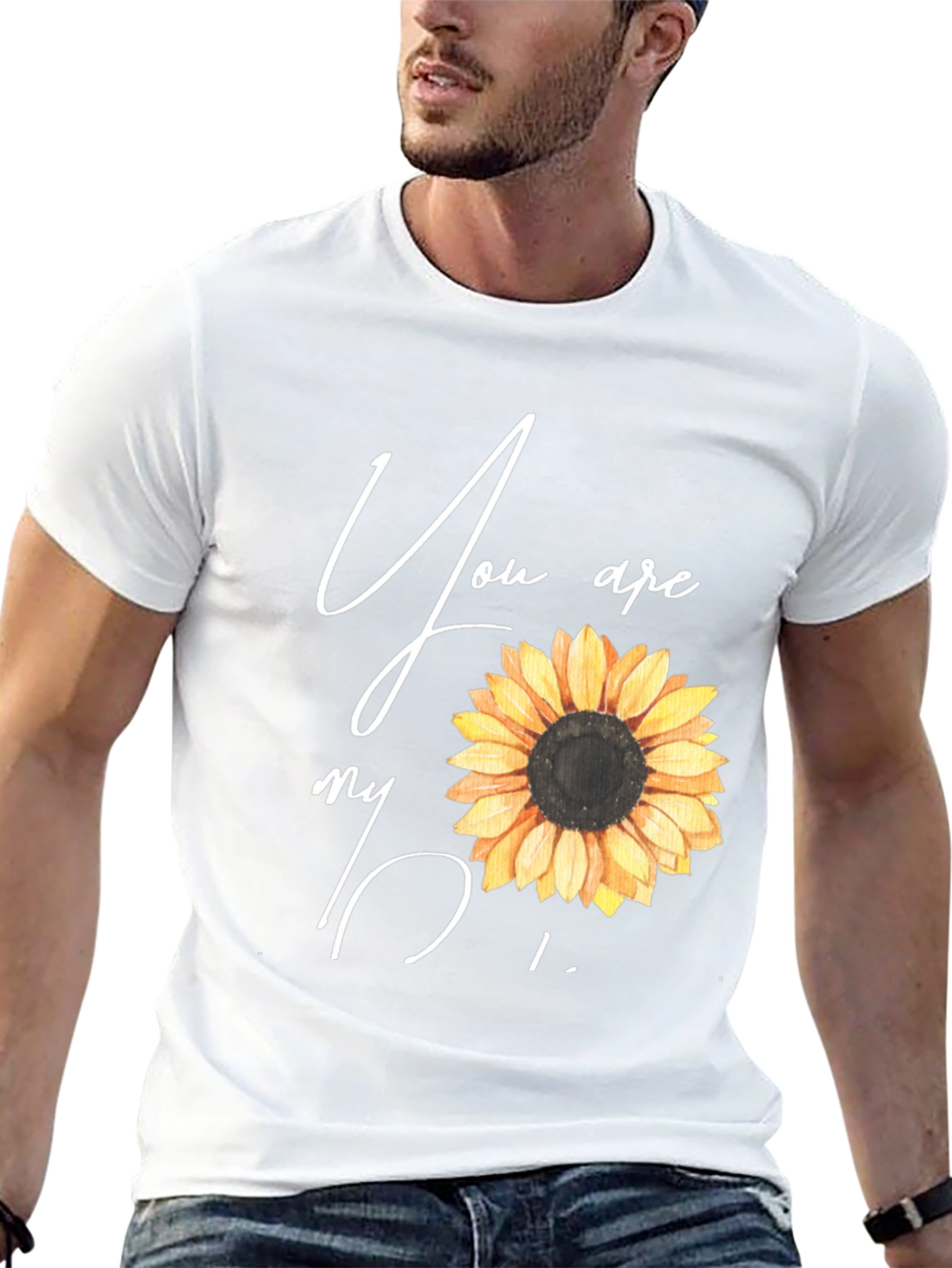 Black Sunflower Graphic Tee - You Are My Sunshine Black T-Shirt view 13