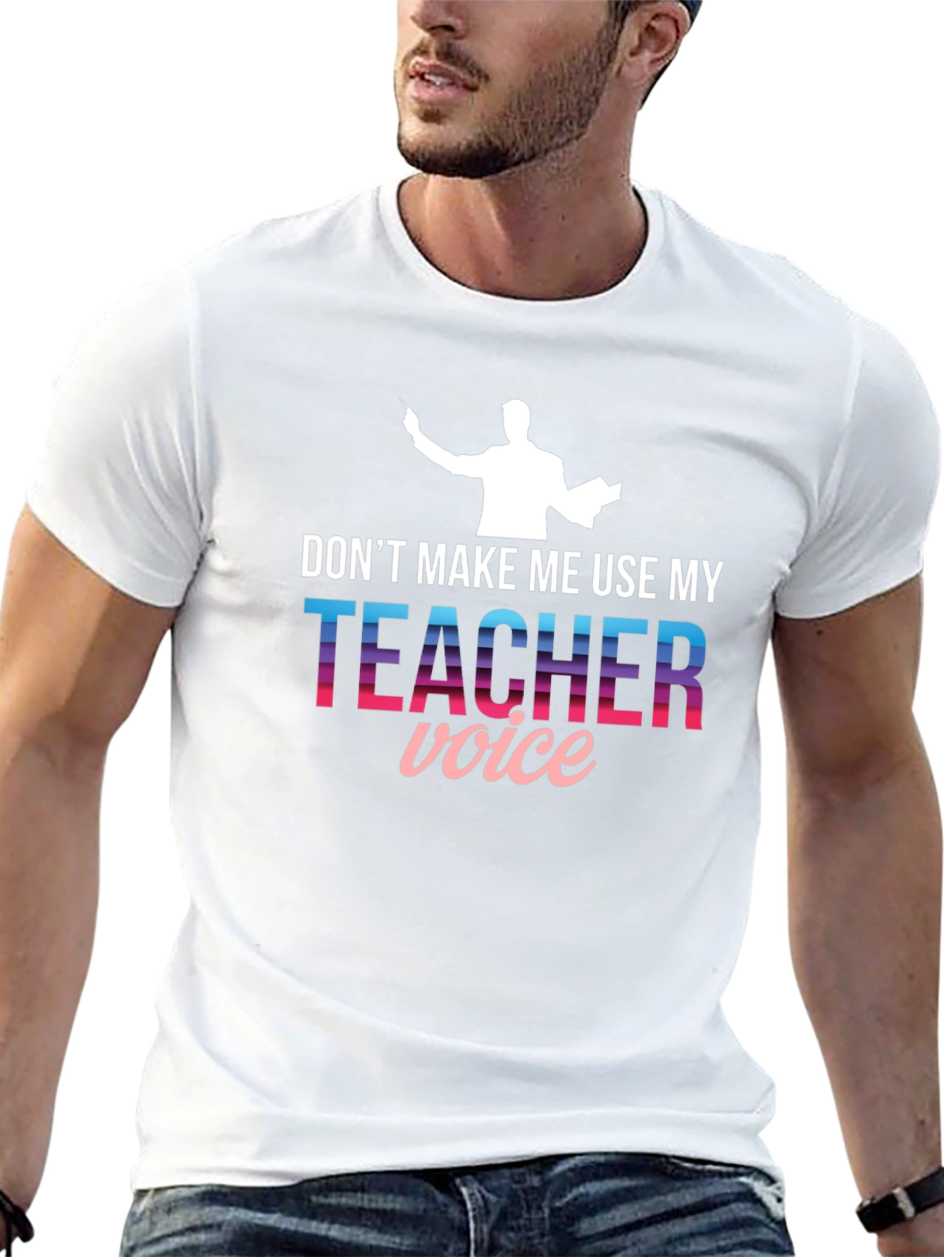 Black Teacher Voice Graphic Tee - Funny Teacher Shirt view 13