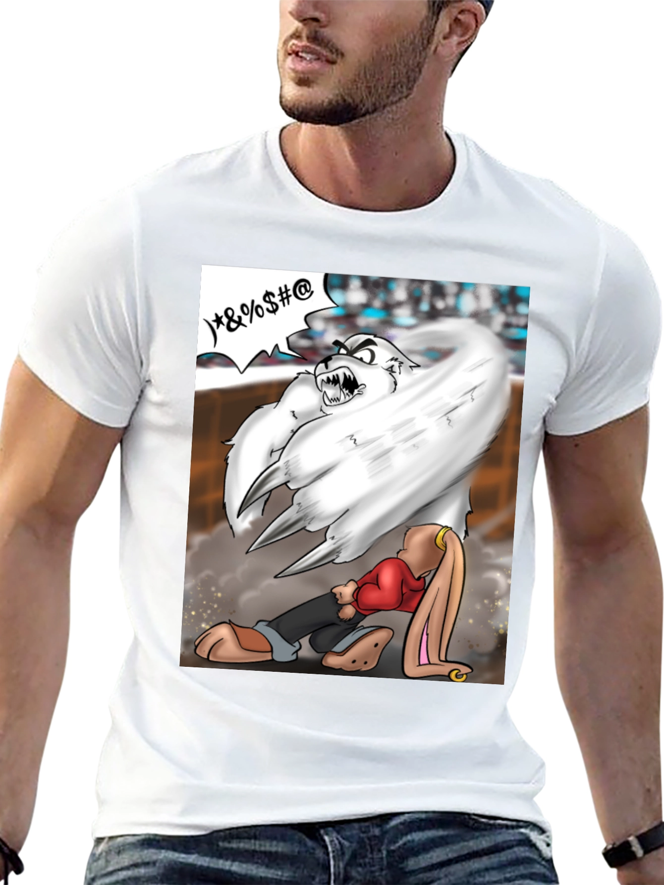 Black Cartoon Graphic T-Shirt view 13