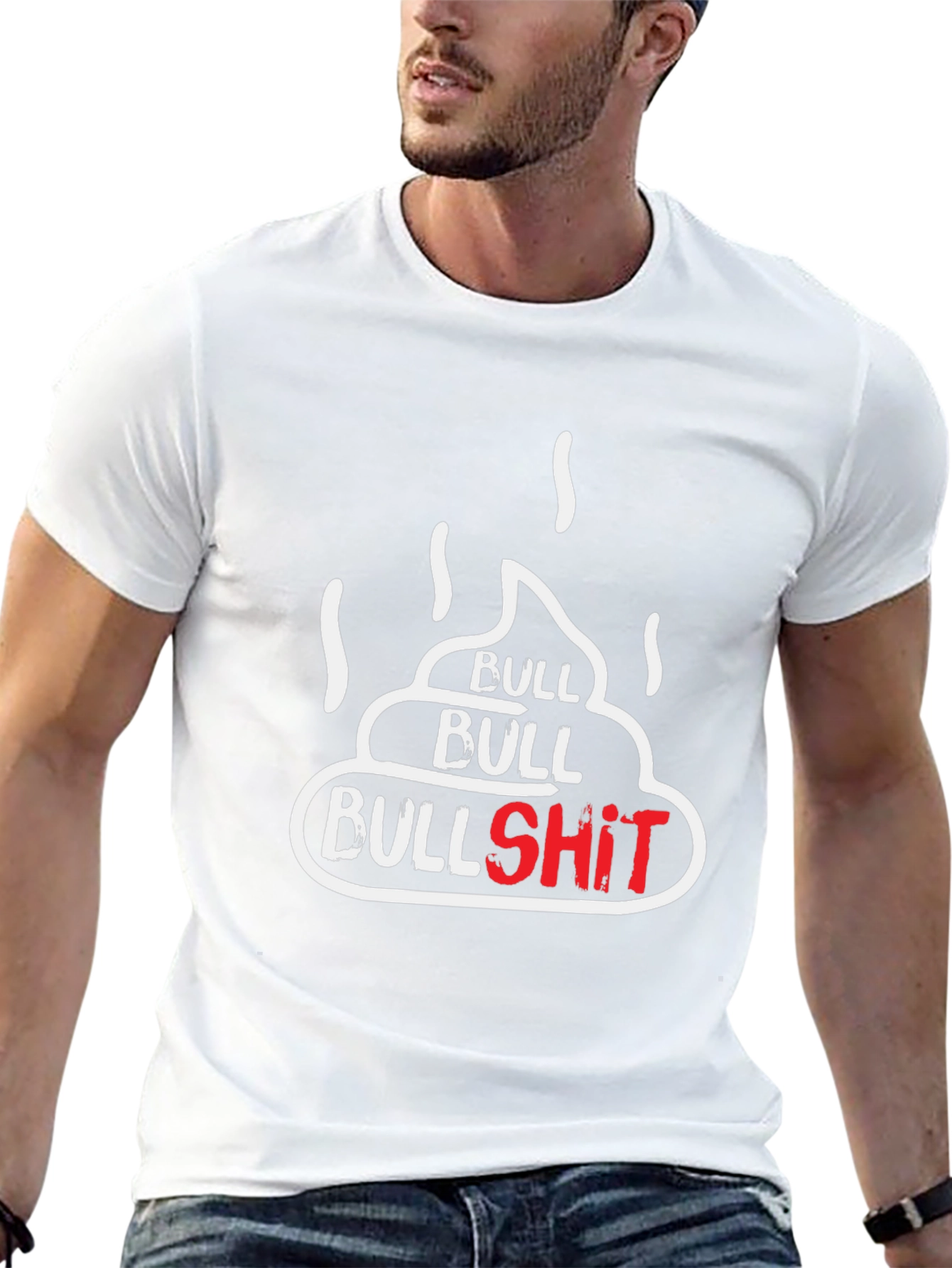 Black Bullshit T-Shirt - Humorous Graphic Tee view 13