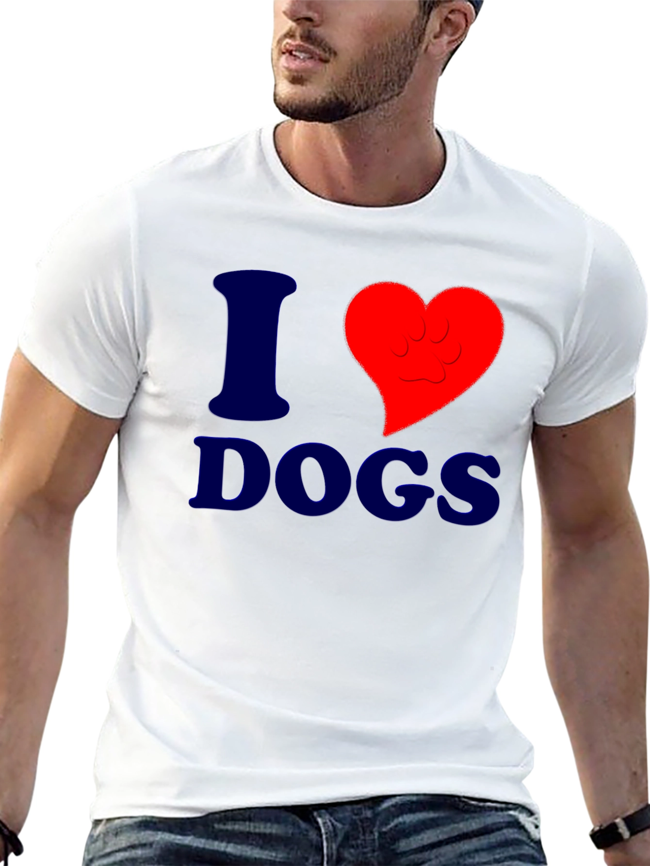 Black I Heart Dogs Graphic Tee - Stylish & Comfortable view 13