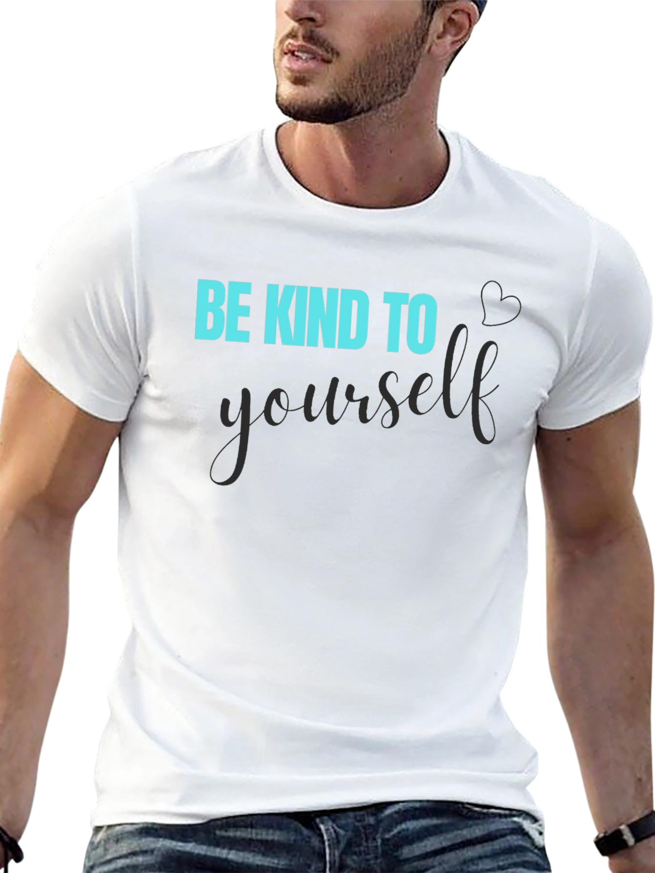 Black Be Kind To Yourself Black Graphic Tee view 13