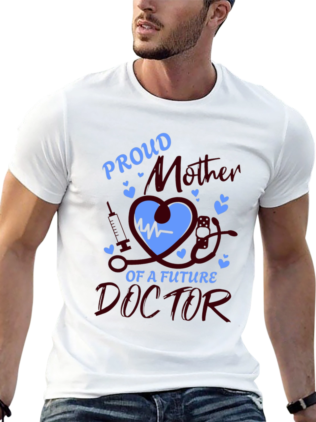 Black Proud Mother of Future Doctor T-Shirt view 13