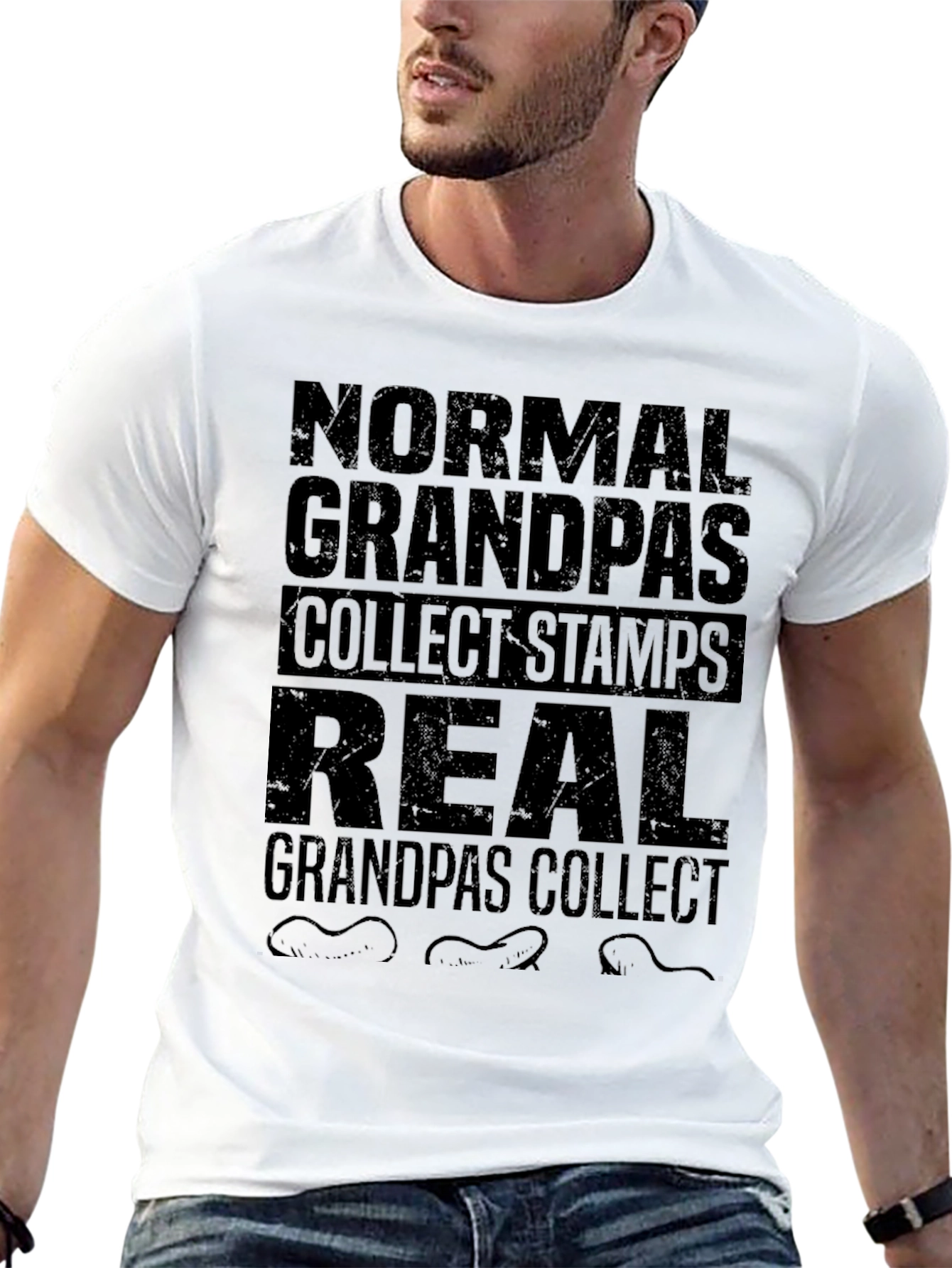 Black Real Grandpas Collect Worms T-Shirt view 13