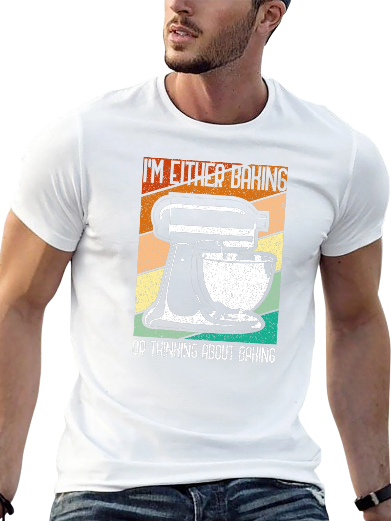 Black Baking Enthusiast T-Shirt: "I'm Either Baking..." view 13