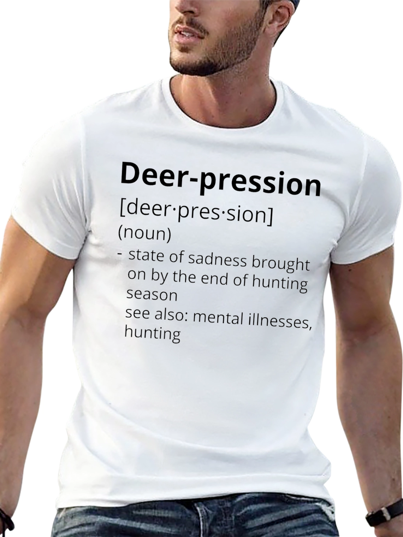 Black Deer-pression T-Shirt: Hunting Season Sadness view 13