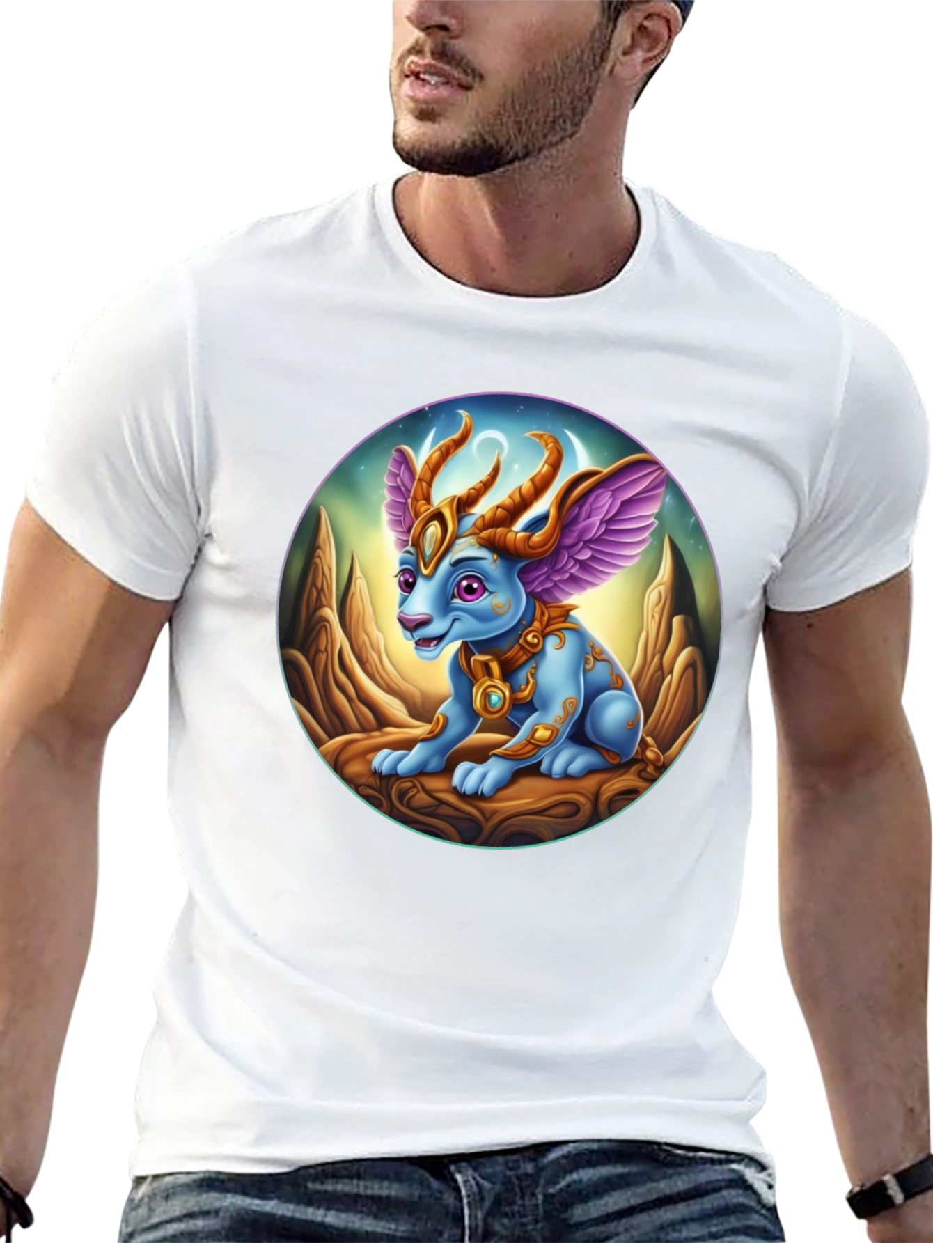 Black Fantasy Dragon T-Shirt - Unique Graphic Tee view 13