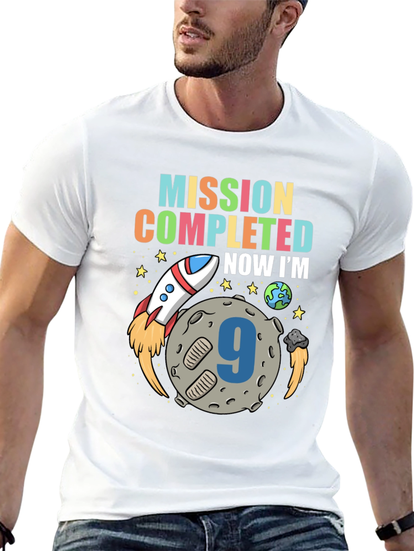 Black Mission Completed Birthday Boy T-shirt view 13