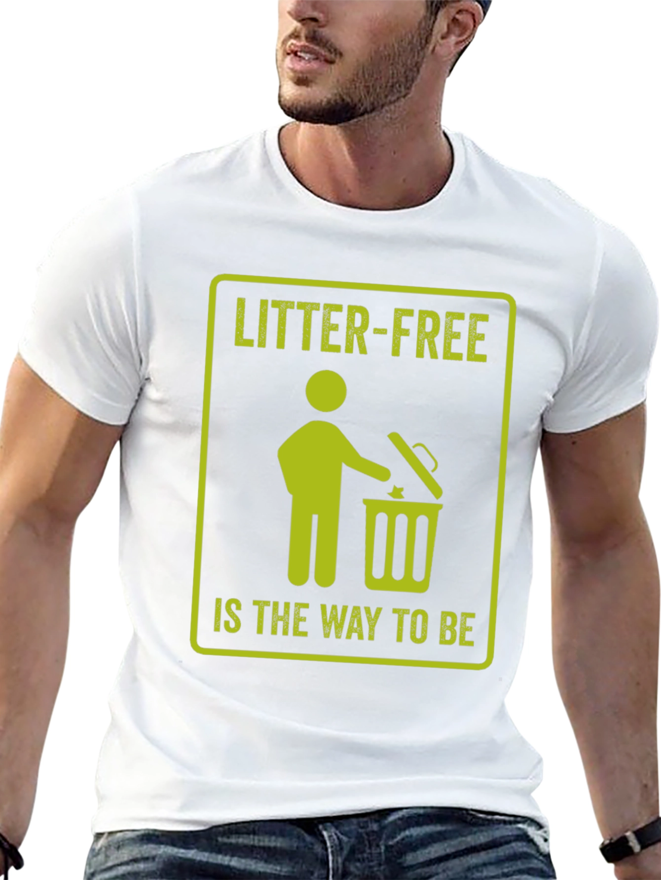 Black Litter-Free is the Way to Be Graphic Tee view 13