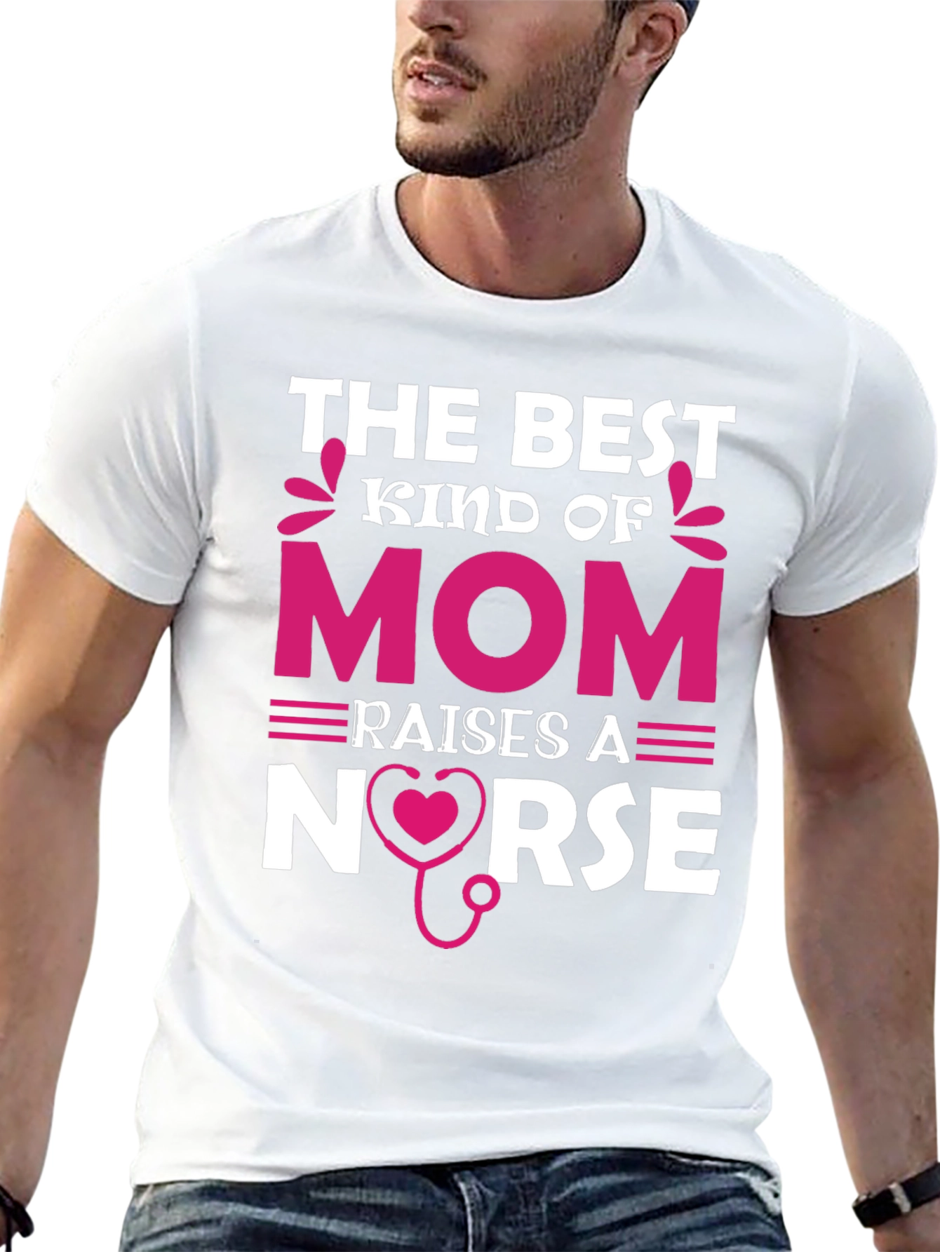 Black Best Kind of Mom Nurse T-Shirt view 13