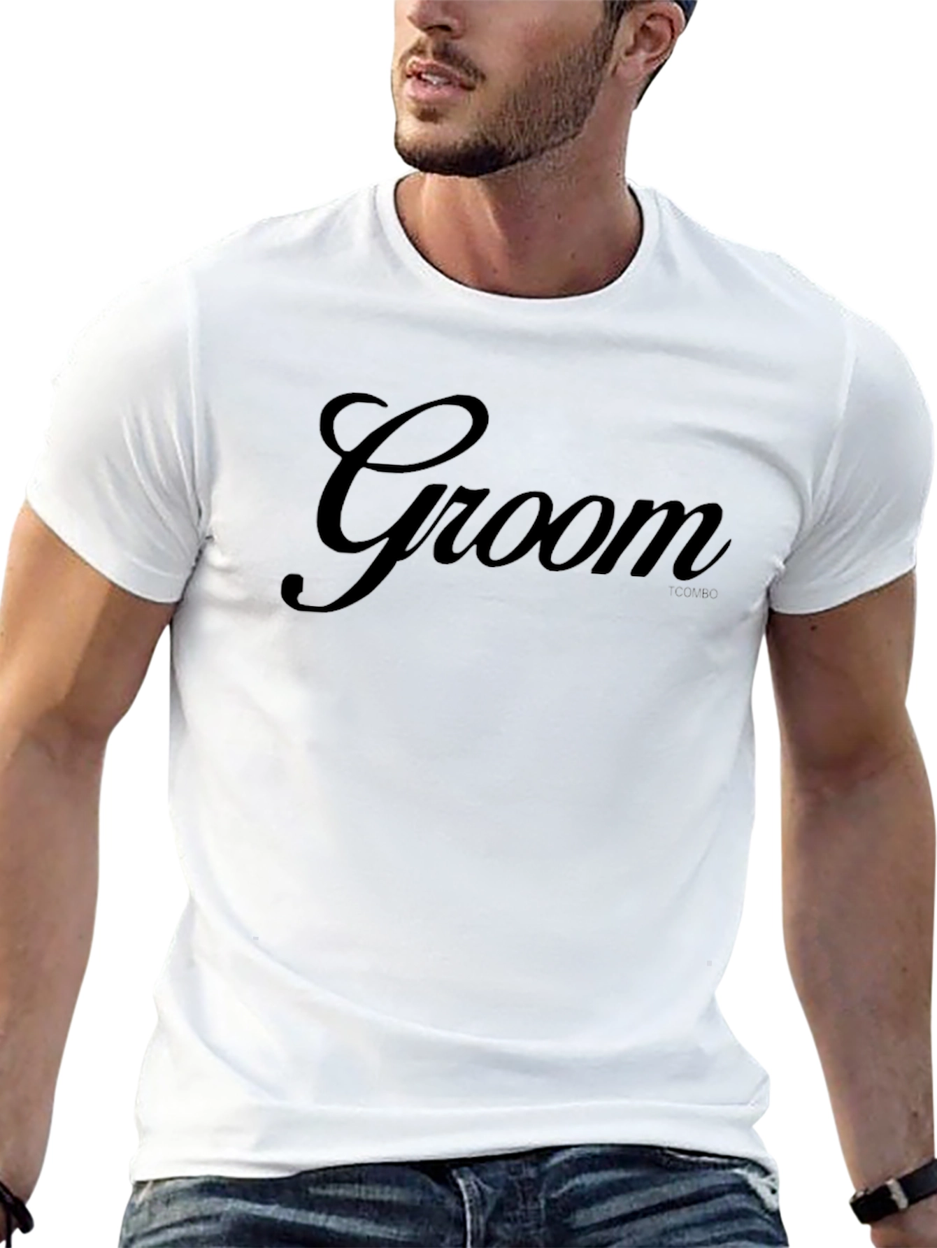 Groom Script T-Shirt - Wedding Day Apparel - 13