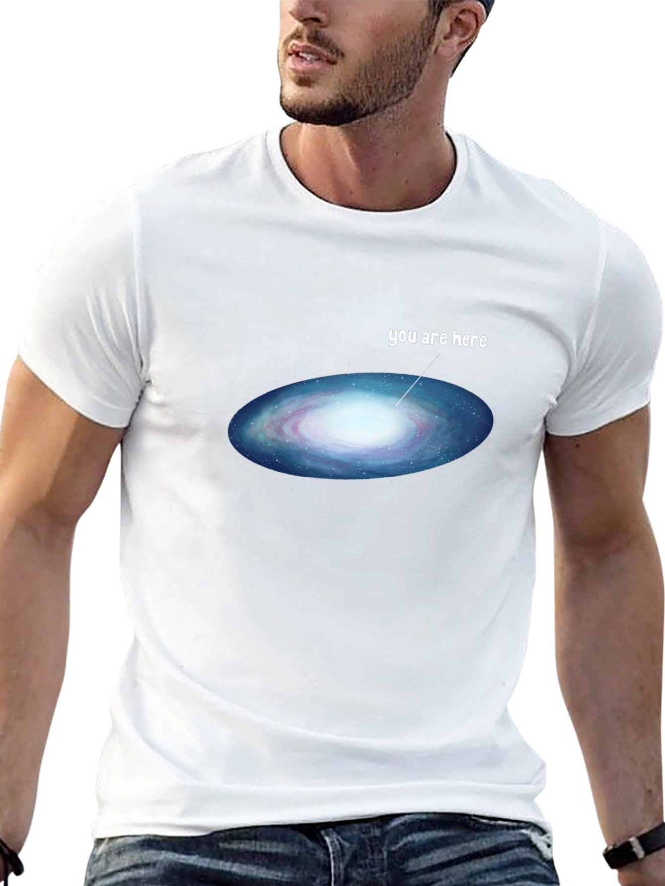 Black Cosmic 'You Are Here' Black T-Shirt view 13